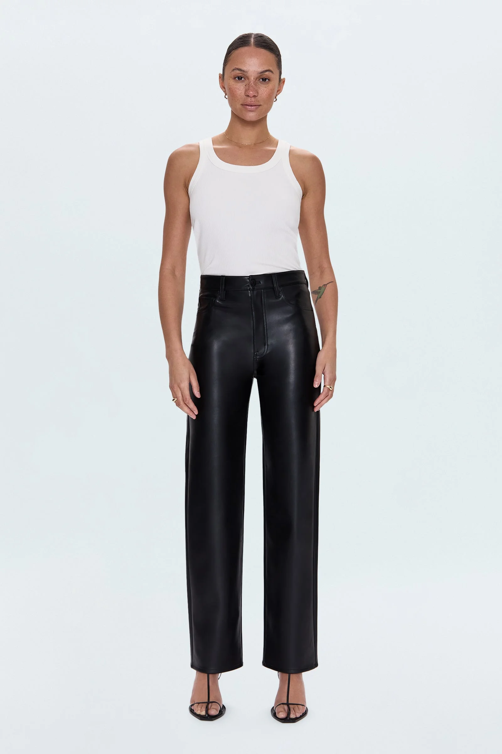 CASSIE SUPER HIGH RISE STRAIGHT PANT - ONYX - 1