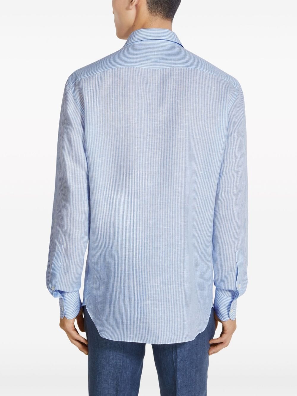 Oasi striped linen shirt - 4