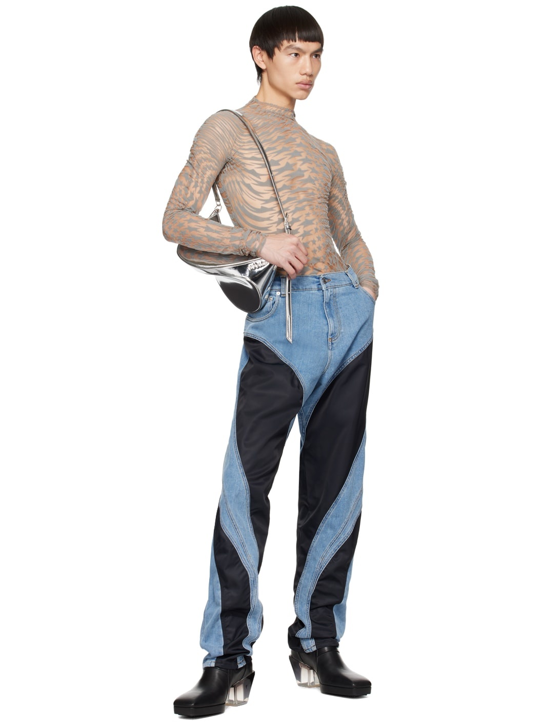 Tan & Gray Star Turtleneck - 5