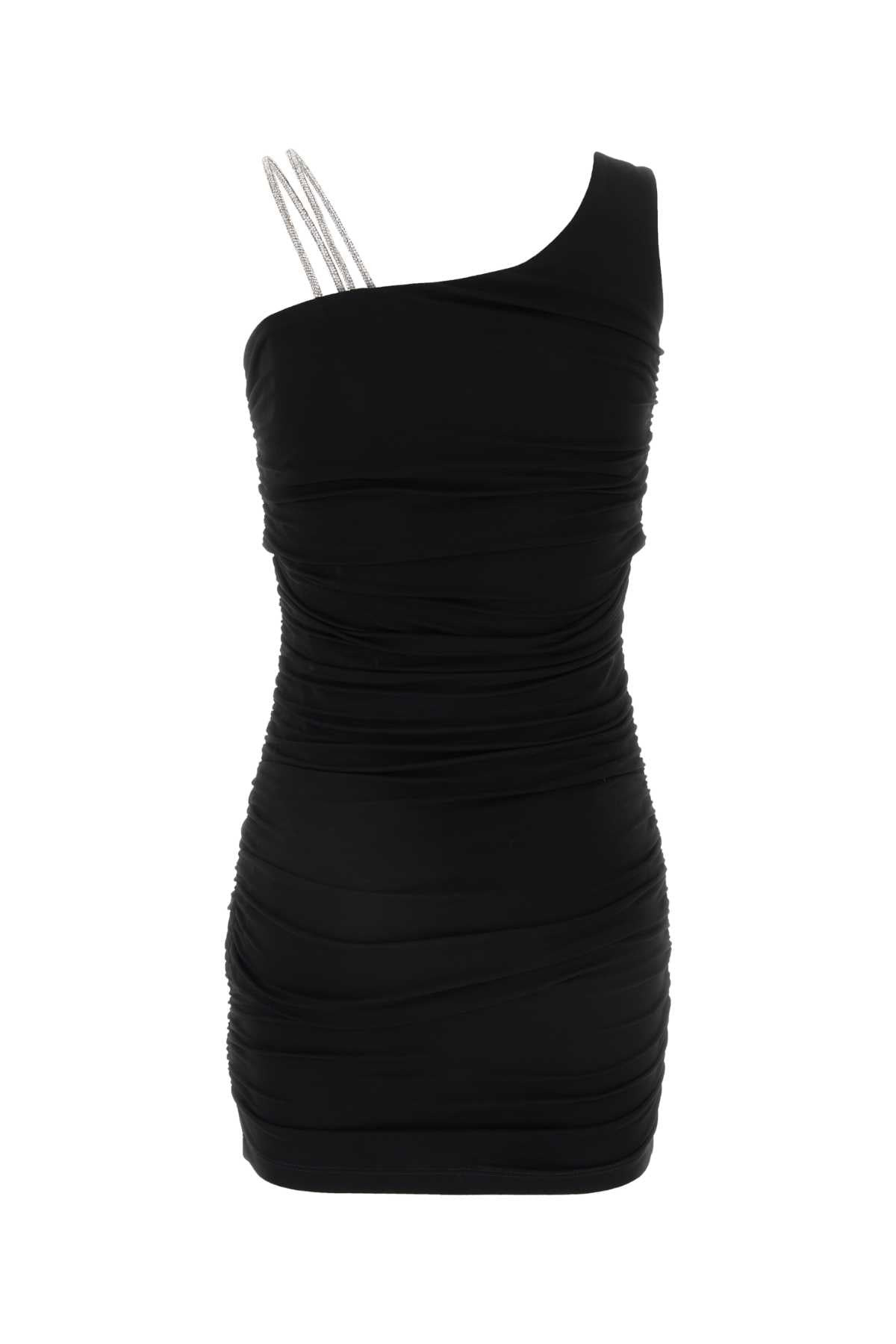 Off White Women Black Stretch Viscose Mini Dress - 2