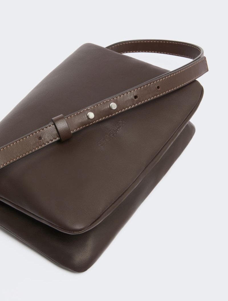 Padded Nappa leather mini Soffy bag - cocoa 5