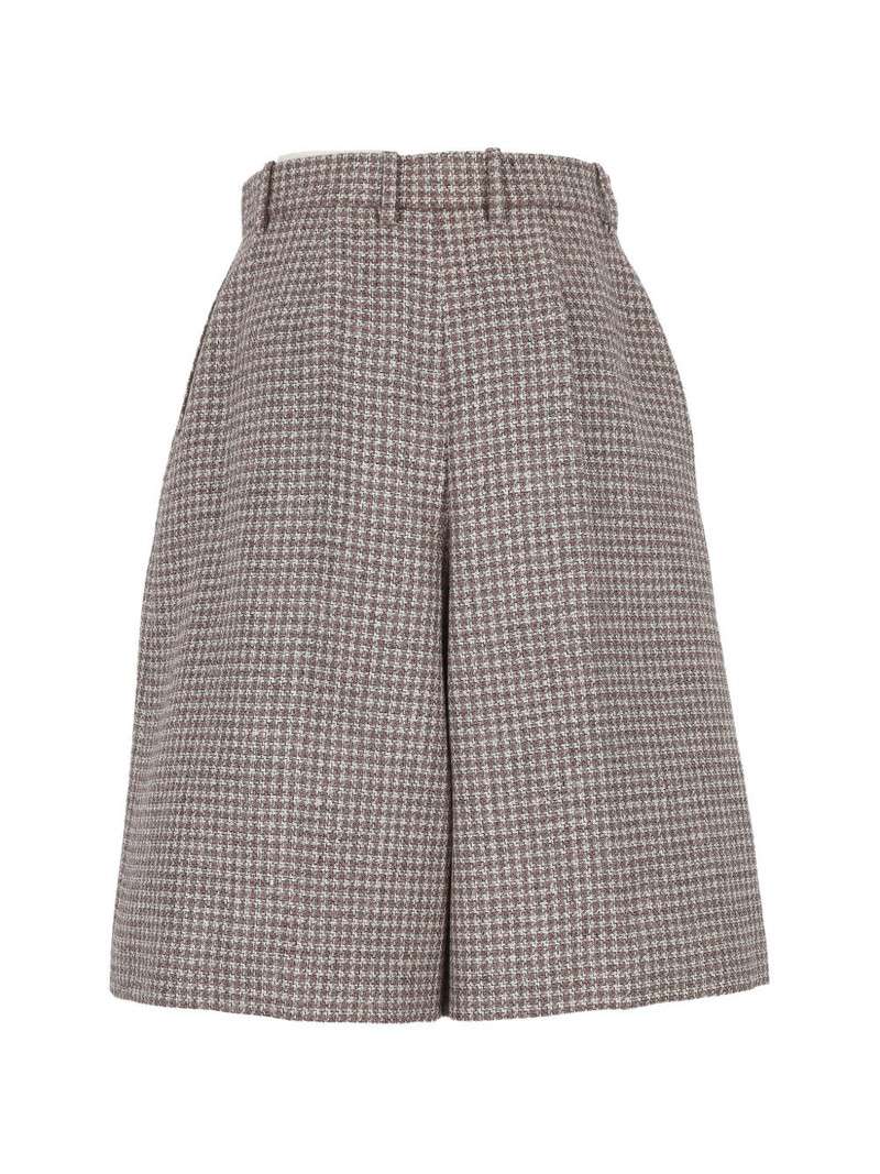 AGNONA houndstooth-pattern wide-leg shorts outlook