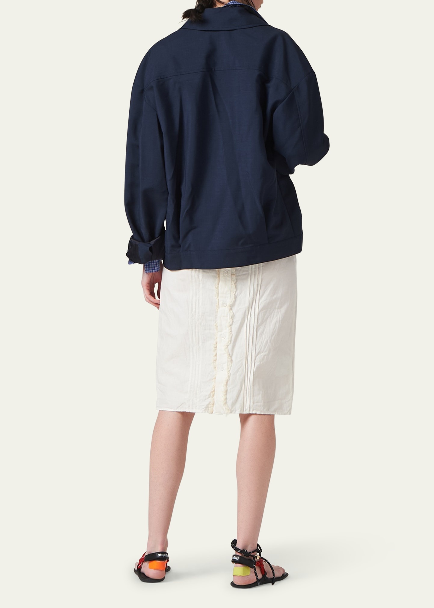 Logo-Embroidered Zip Up Wool Bomber Jacket - 3