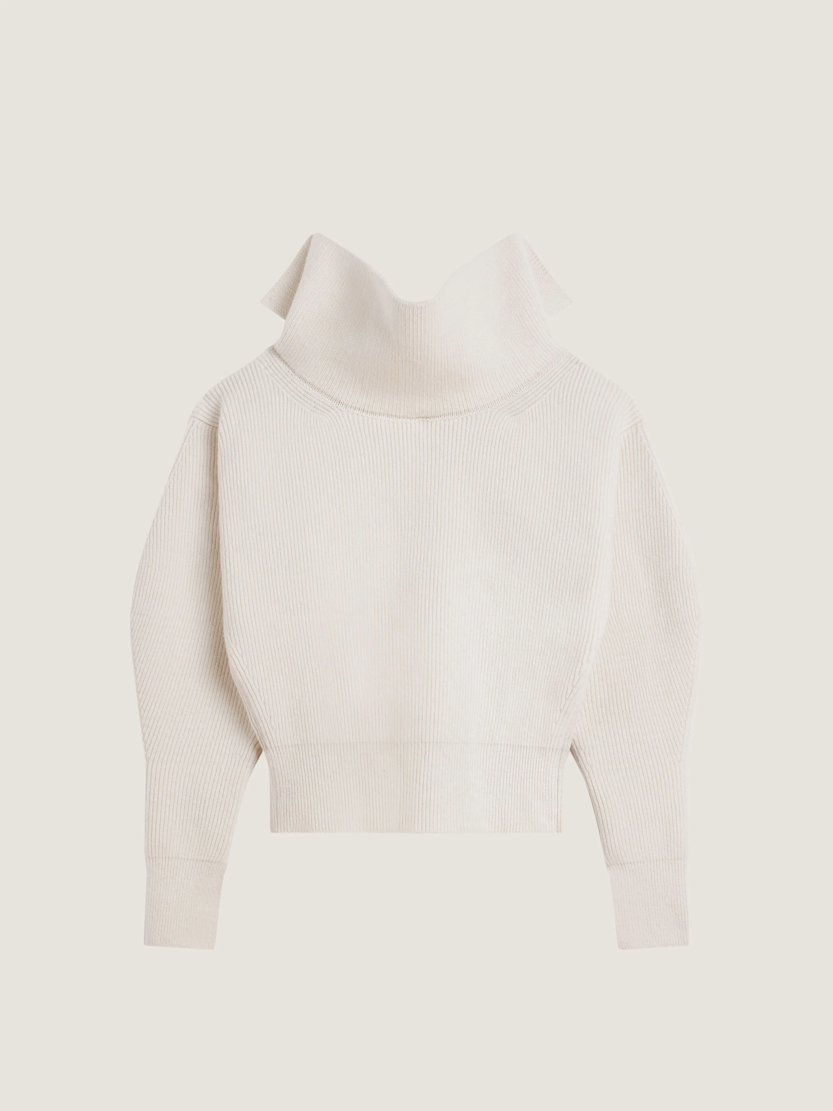 SLASHED SWEATER IN WOOL AND CASHMERE - 1