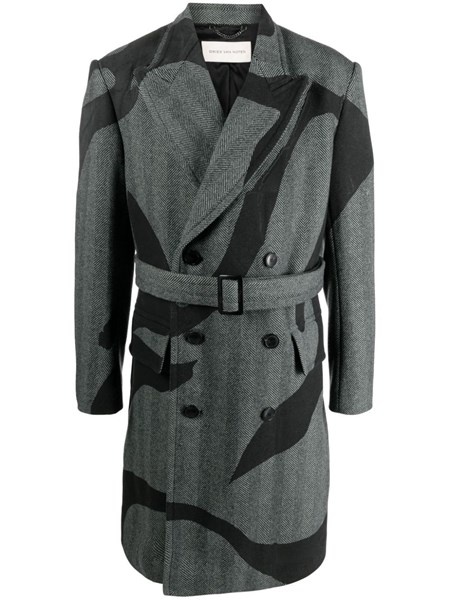 Gray printed coat - 1