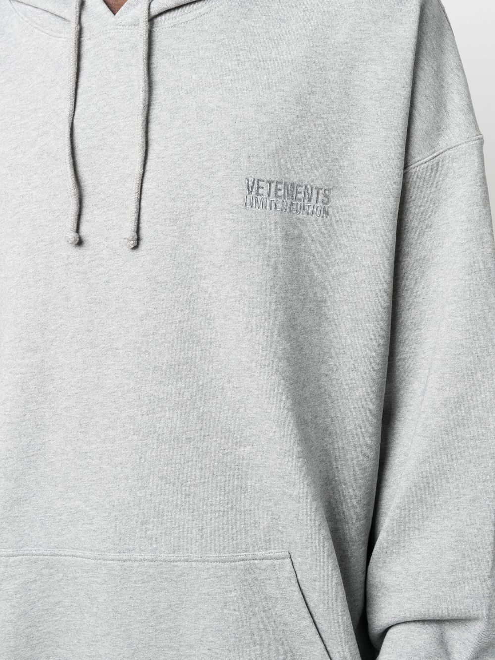 embroidered-logo cotton hoodie - 6