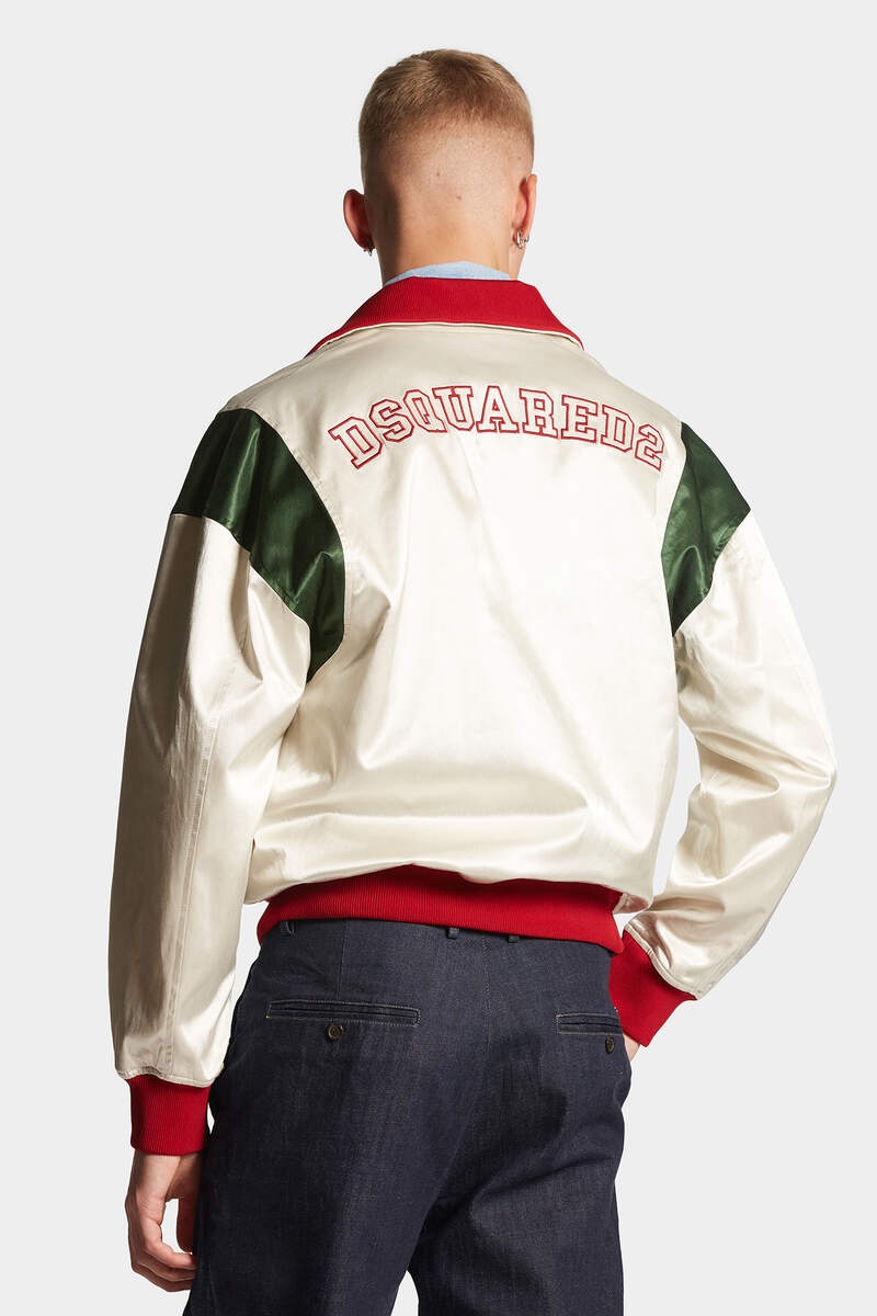 BOWLING SATIN BOMBER - 4