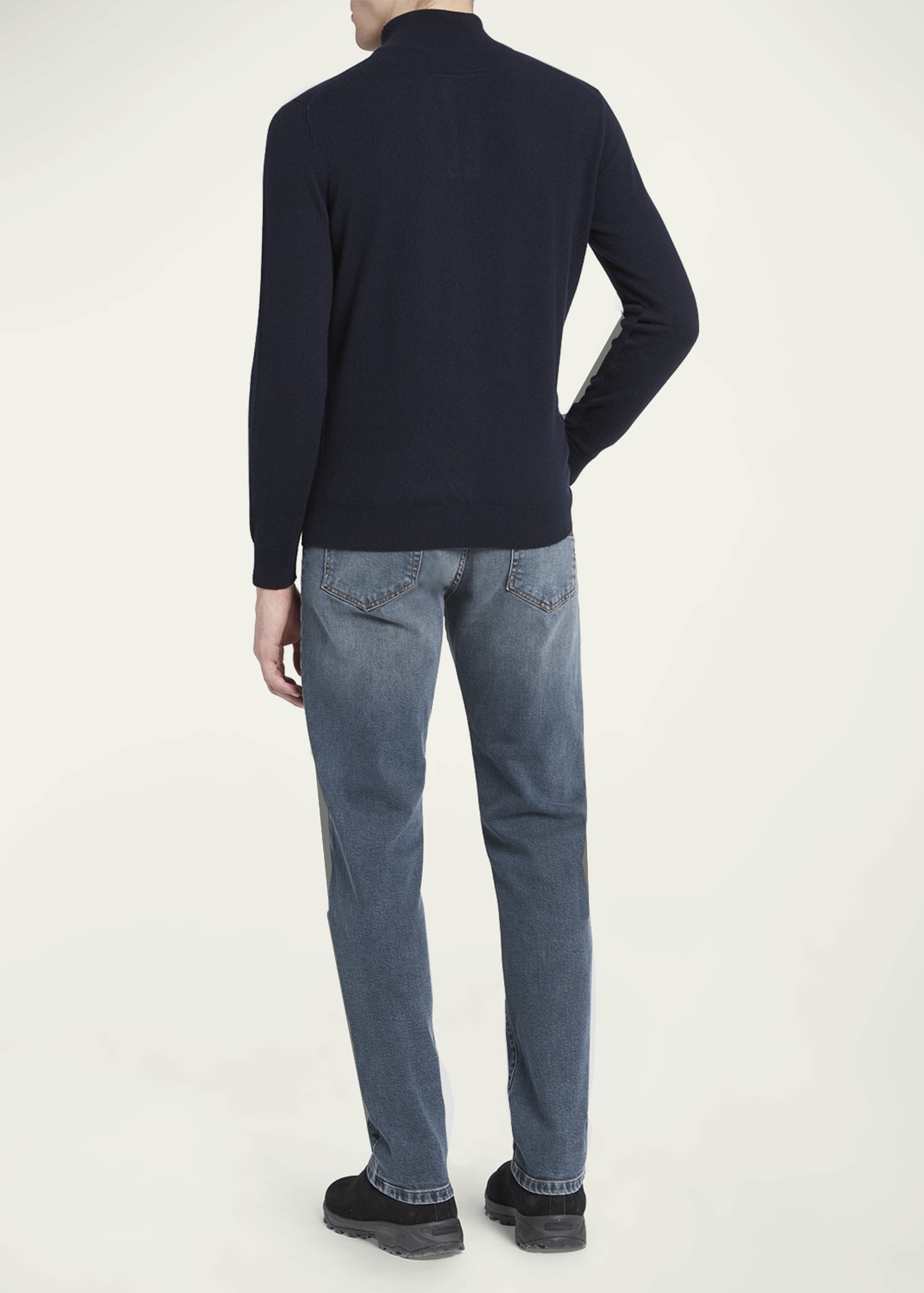 Men's Oasi Cashmere Zip Mock Neck Sweater - 3