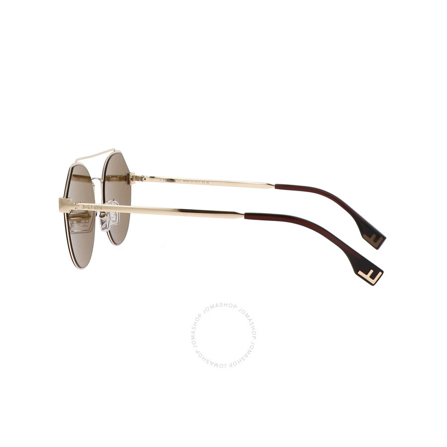 Fendi Brown Mirror Irregular Men's Sunglasses FE40060U 10G 55 - 3