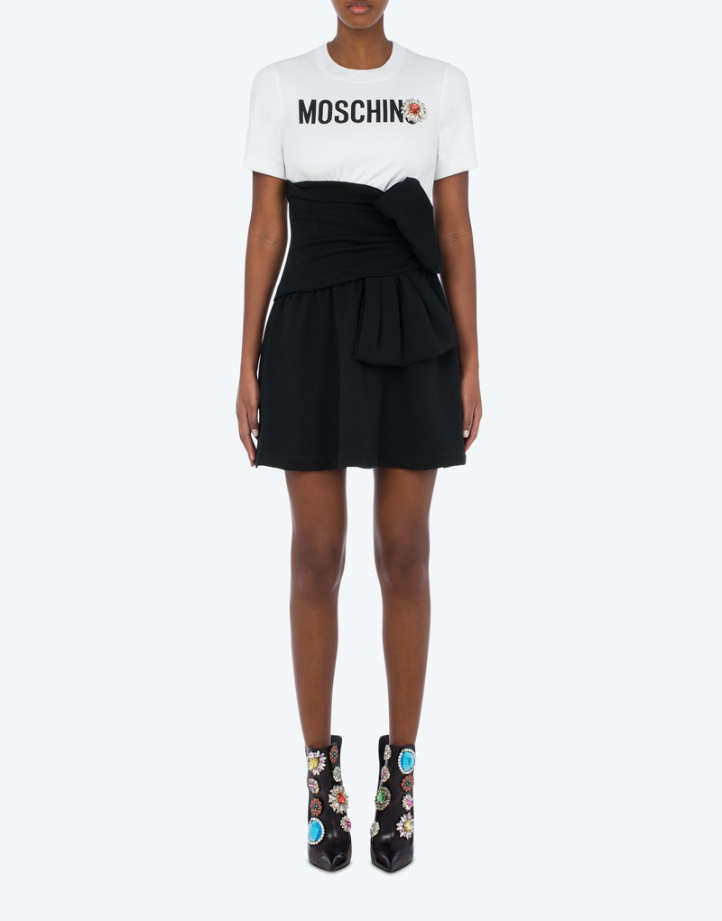Moschino JEWEL FLOWER ORGANIC FLEECE DRESS outlook