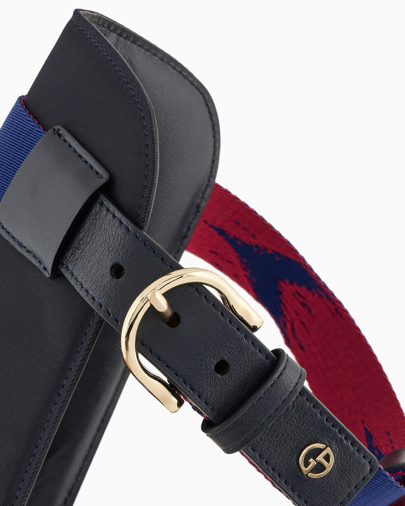 GIORGIO ARMANI Poldo x Giorgio Armani harness in Ikat jacquard and leather outlook
