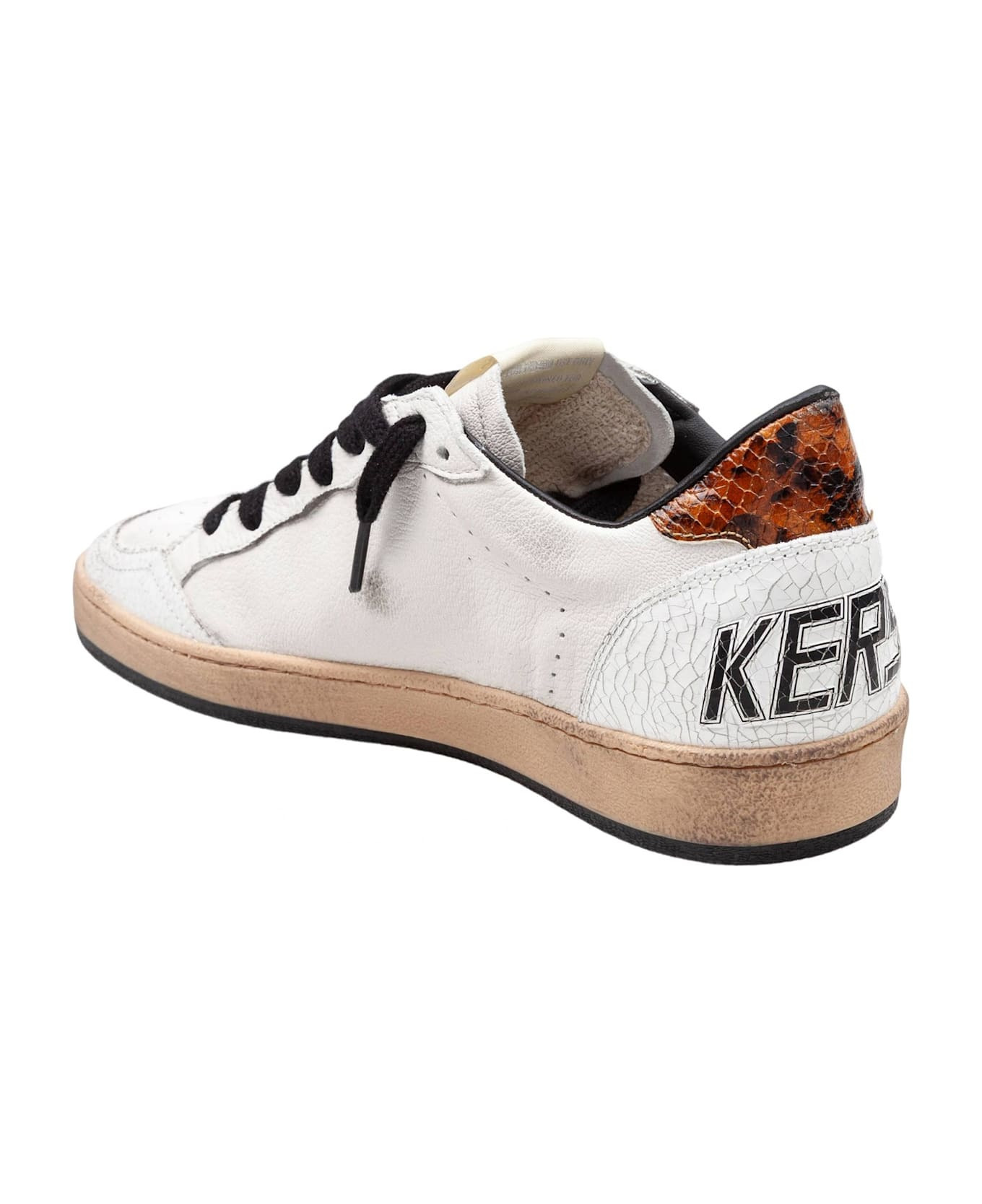 'ball Star' White Leather Sneakers - 4