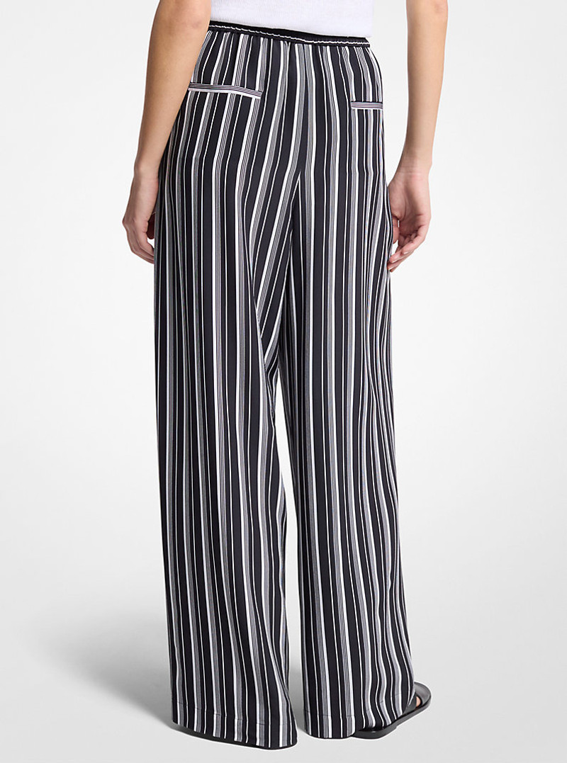 MICHAEL KORS COLLECTION Striped Silk Crepe De Chine Pajama Pants outlook