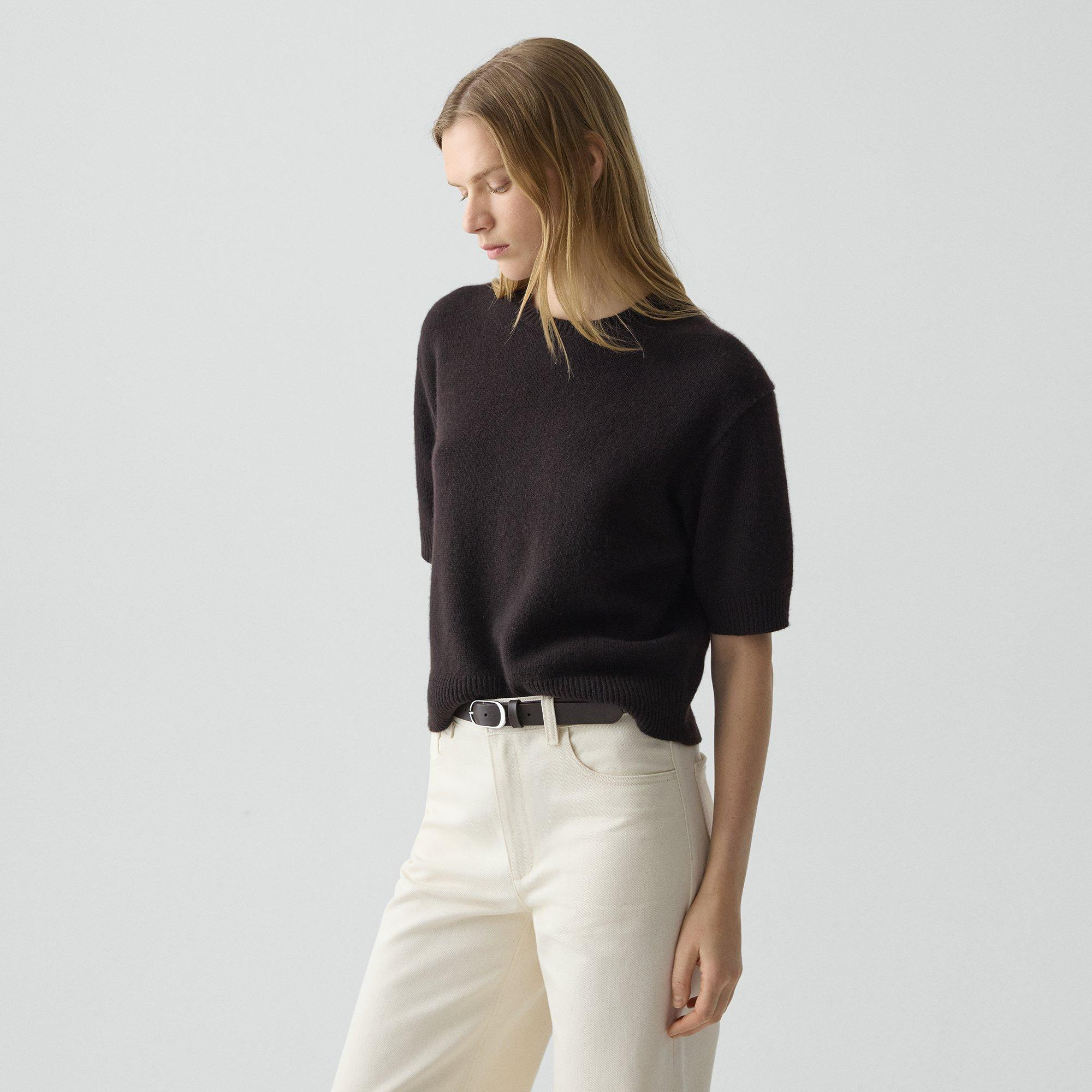 Cropped Tee in Cashmere - 3