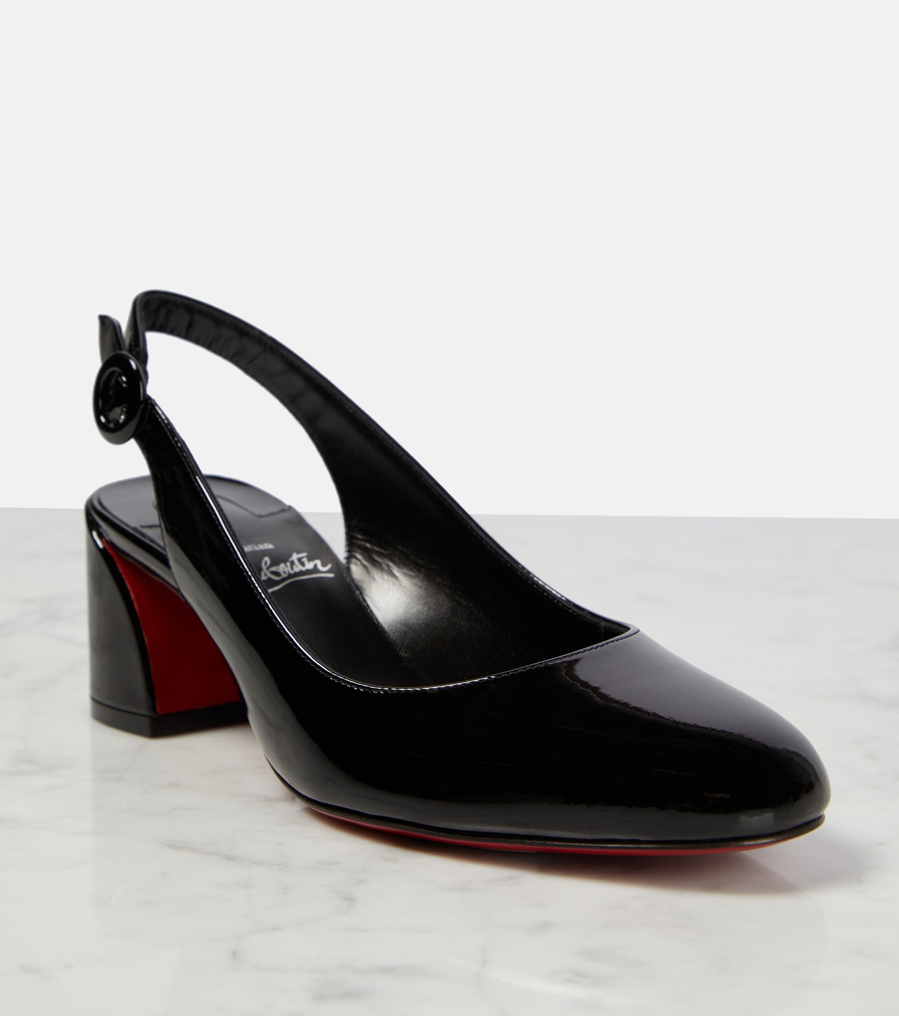 Patent leather slingback pumps - 6