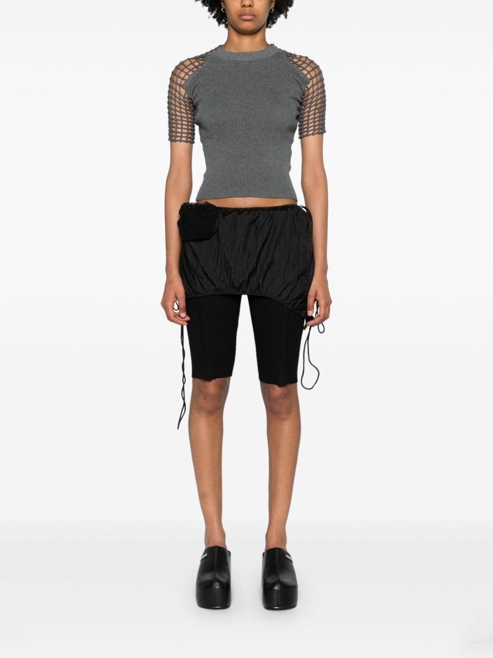 Chute drawstring miniskirt - 2