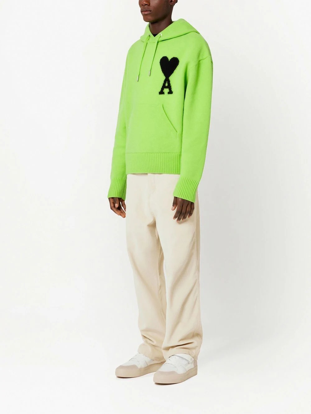 embroidered-logo drawstring hoodie - 3