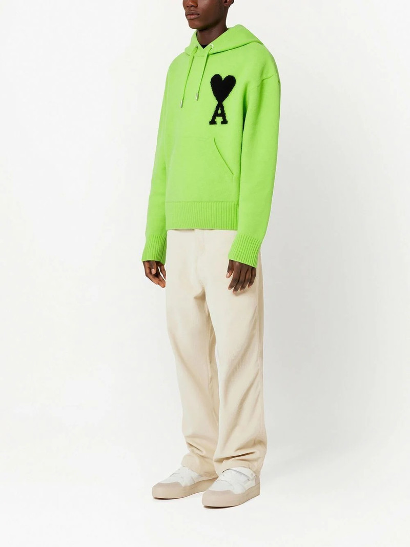 AMI Paris embroidered-logo drawstring hoodie outlook