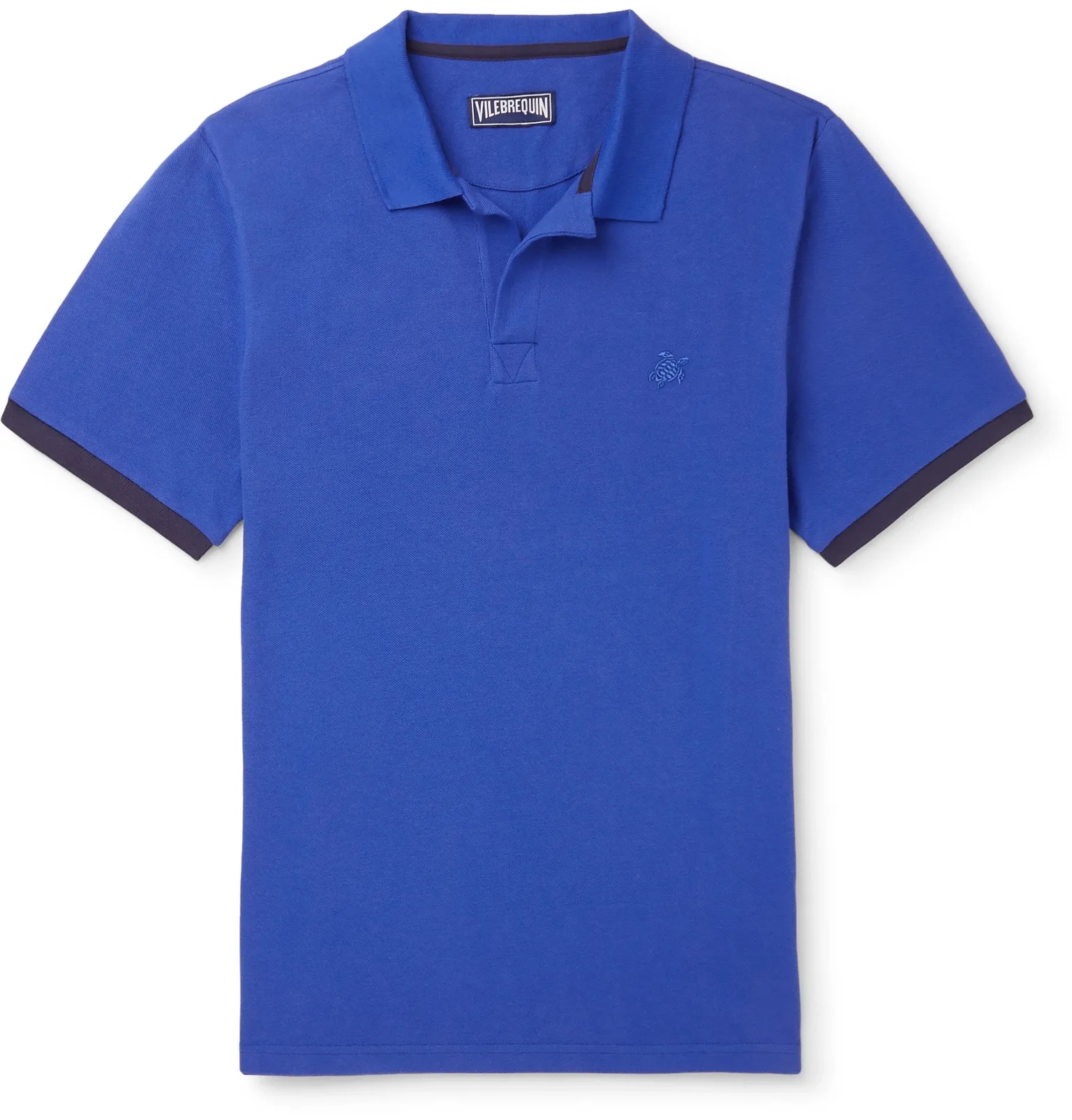 Palatin Slim-Fit Contrast-Tipped Cotton-Piqué Polo Shirt - 1