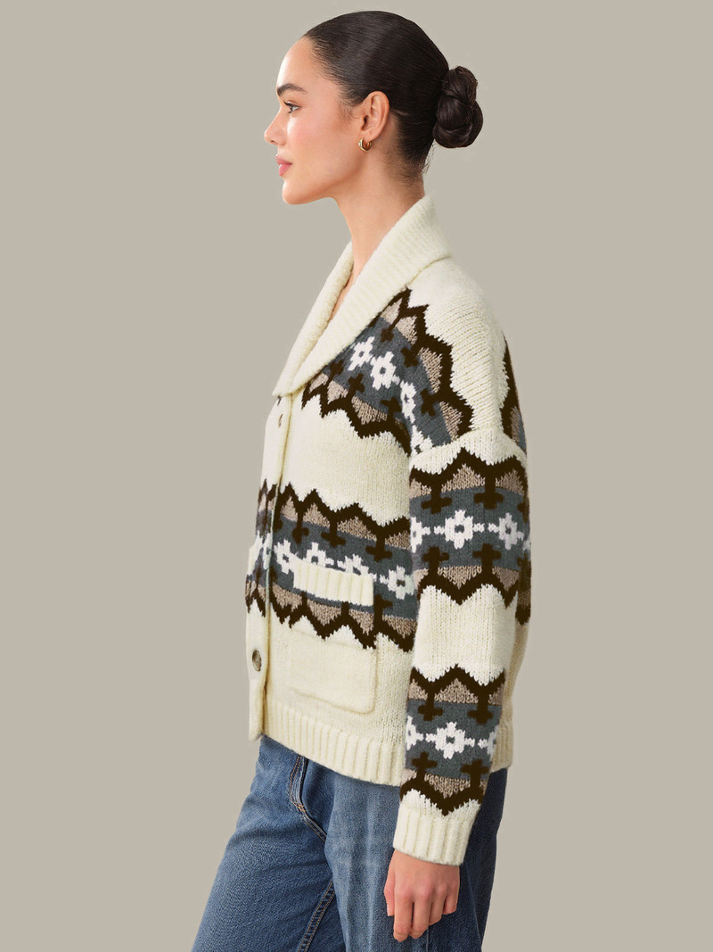 525 america Ramona: Fair Isle Shawl Cardigan outlook
