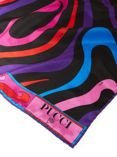 PUCCI Marmo-print silk head scarf outlook