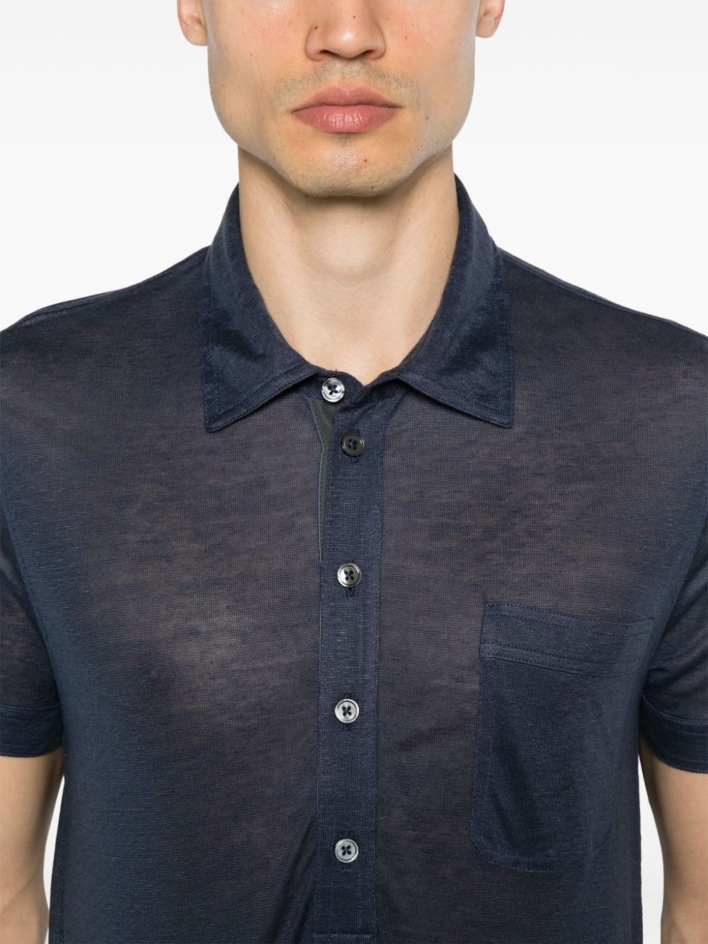 slub-texture polo shirt - 4