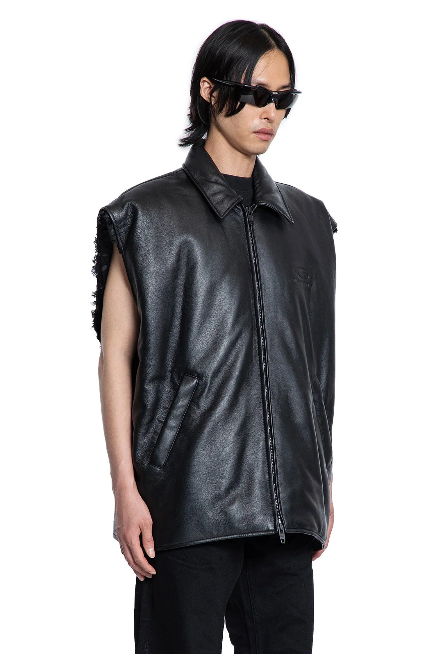 Sleeveless-Bomber-In-Supersoft-Leather - 2