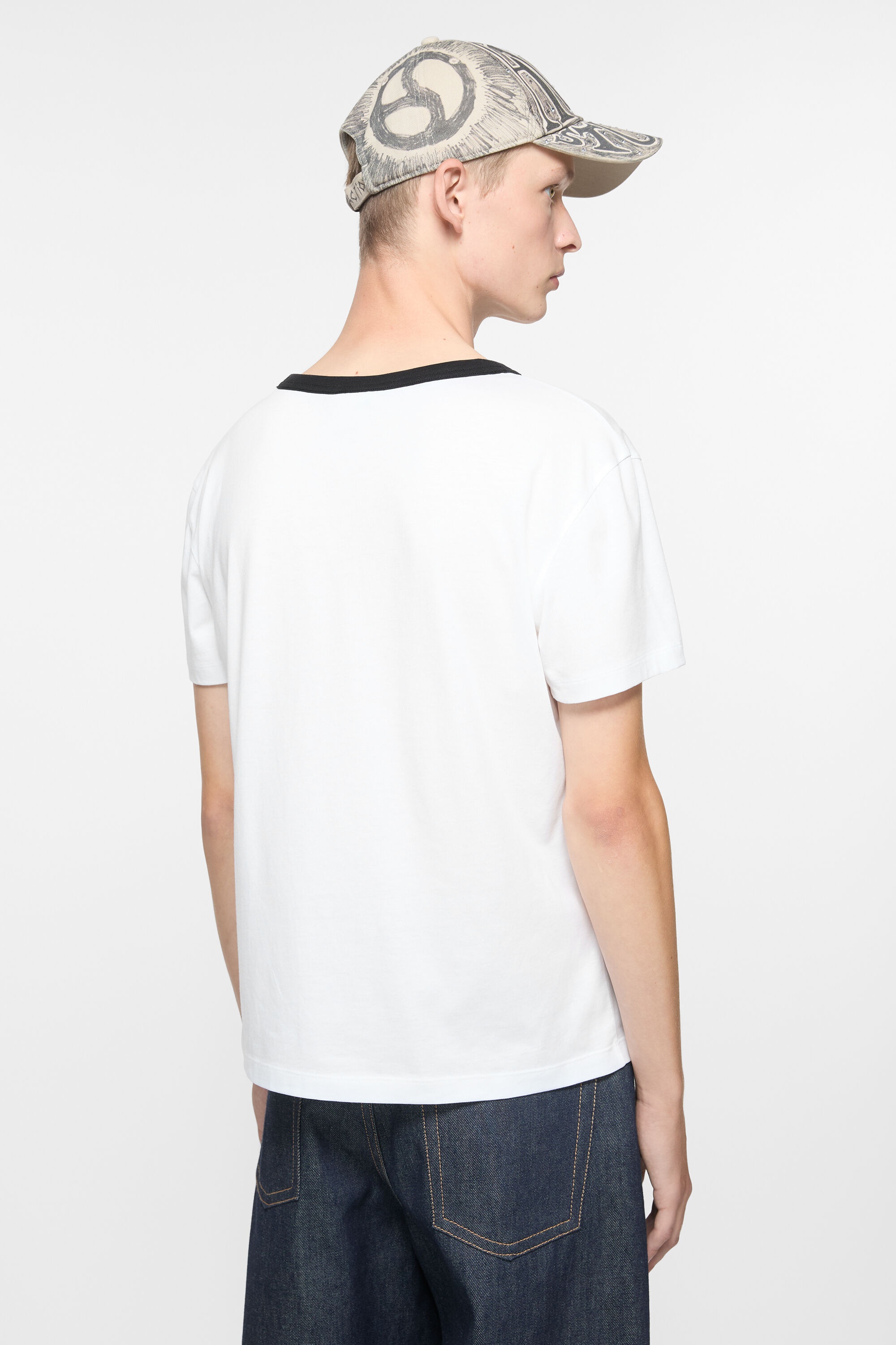 Acne Studios T-shirt - Regular fit - Optic White | REVERSIBLE