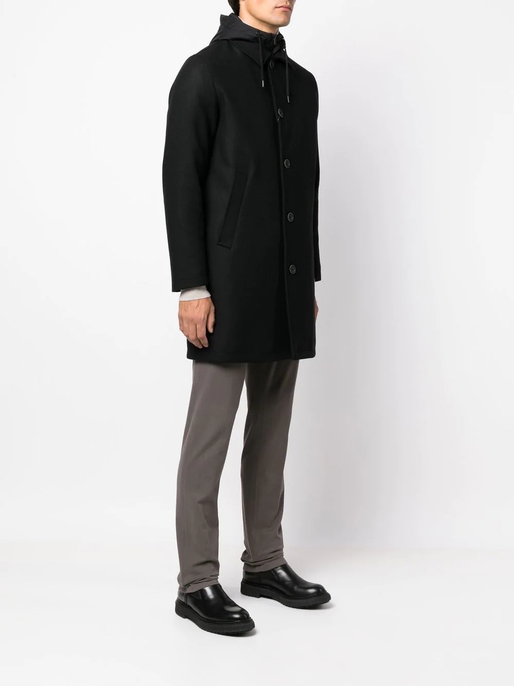 mid-length zip-up coat - 3