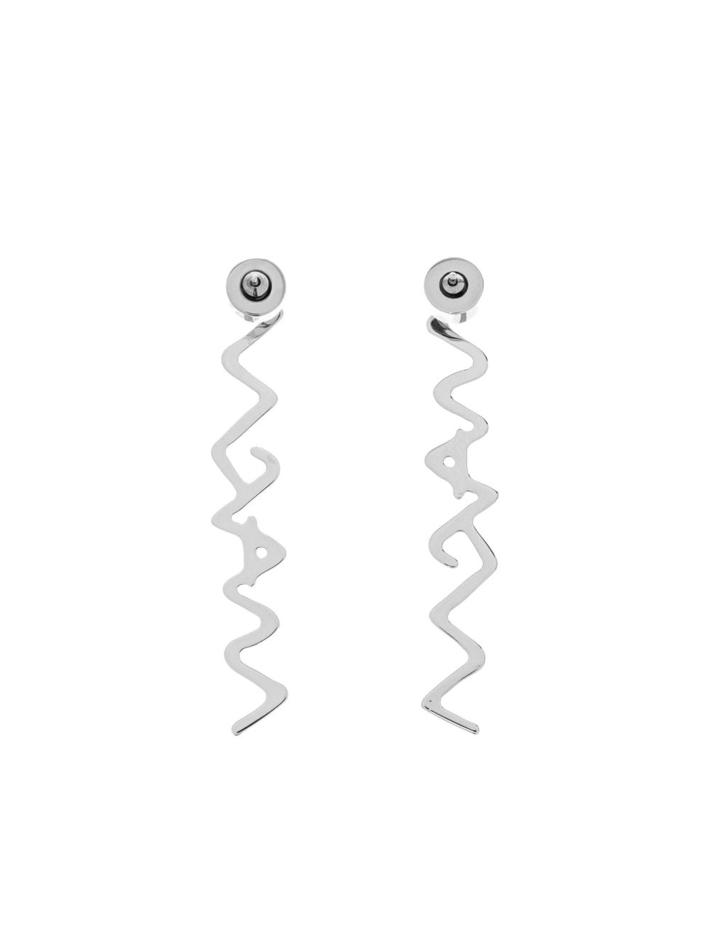crystal-embellished zigzag earrings - 5