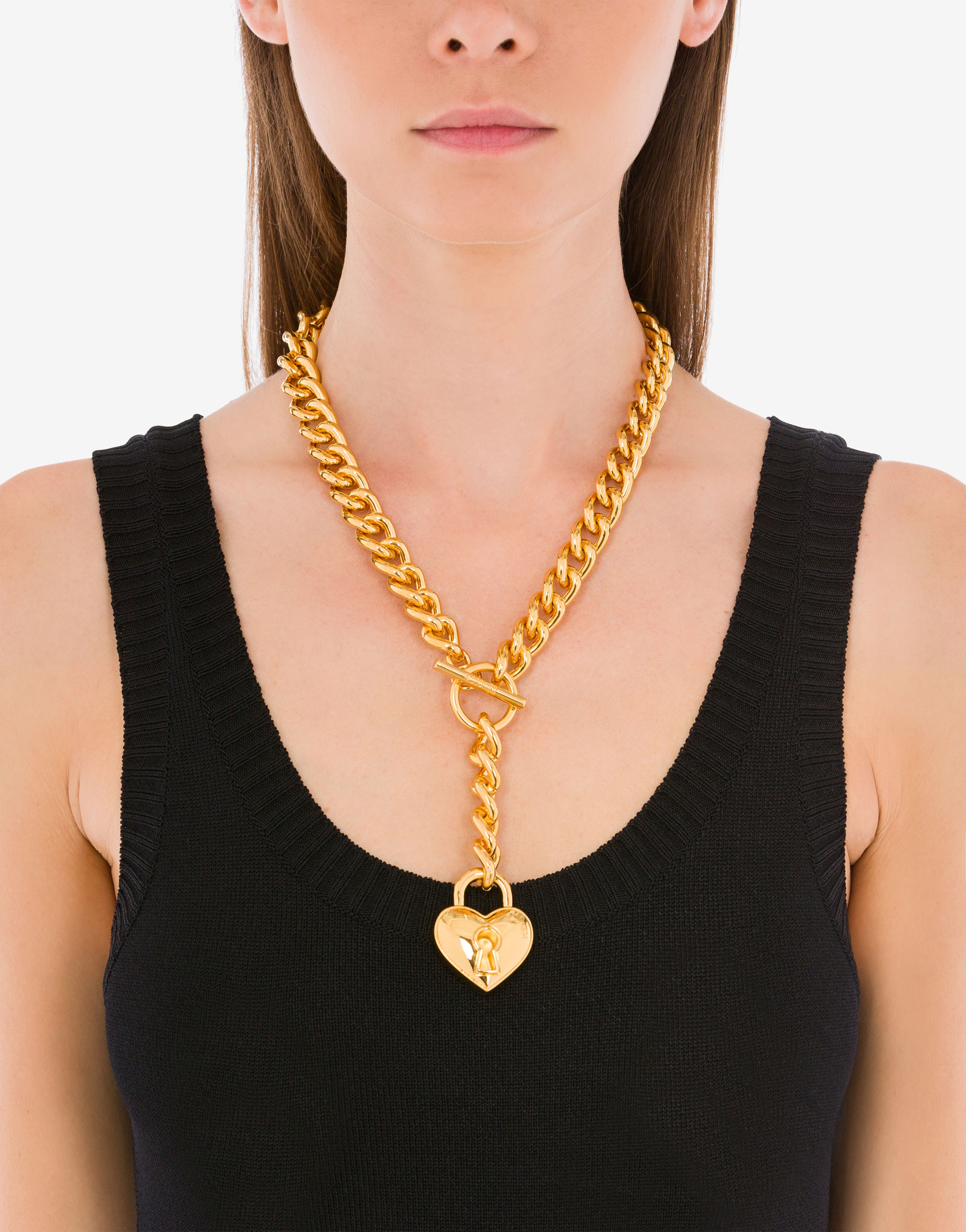 HEART LOCK CHAIN NECKLACE - 4