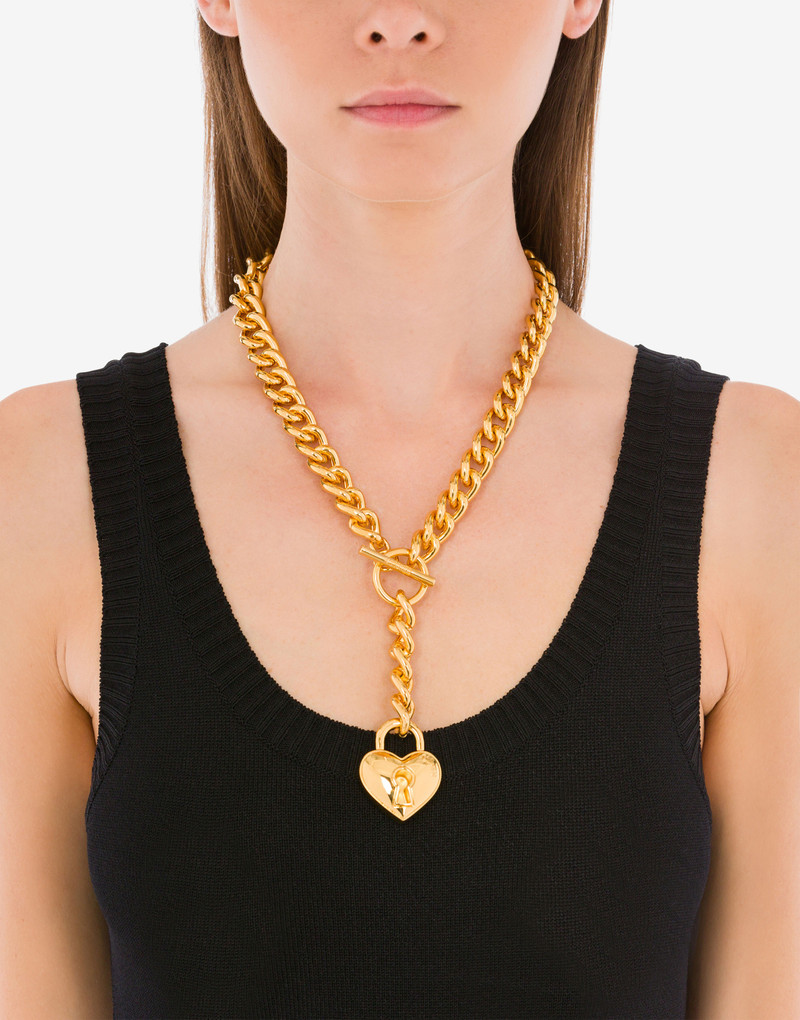 HEART LOCK CHAIN NECKLACE 4