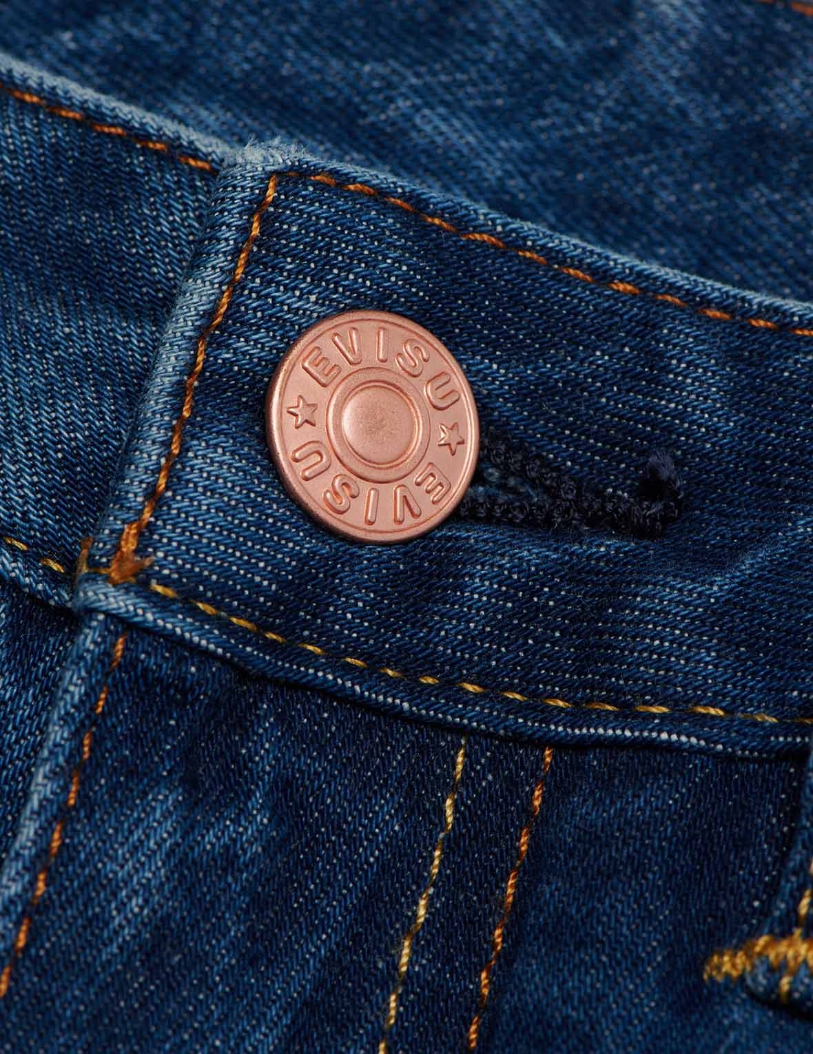 KAMON AND SEAGULL EMBROIDERED RELAX-CUT DENIM JEANS - 12