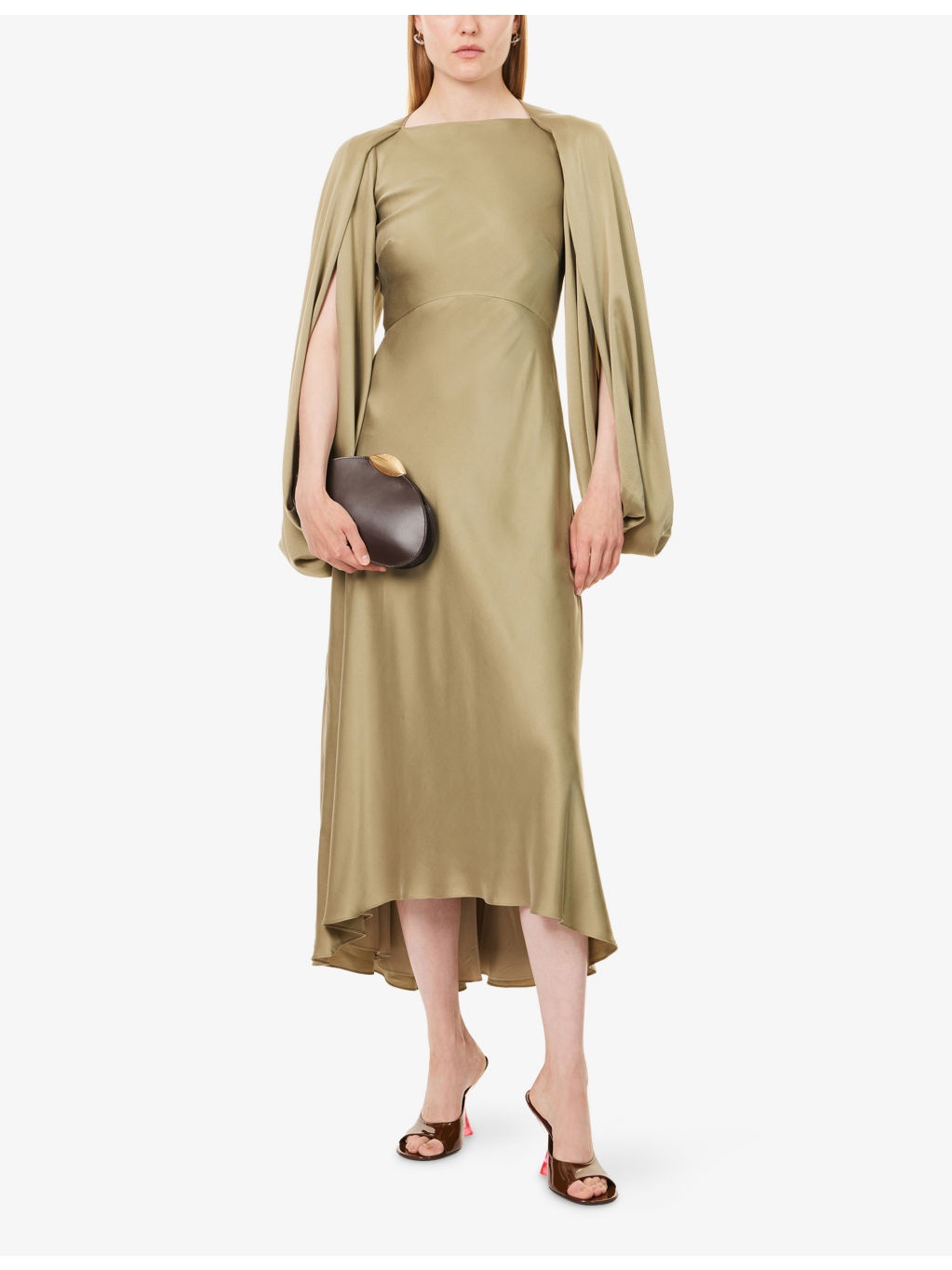 Koda Balloon-Sleeves Silk Maxi Dress - 2