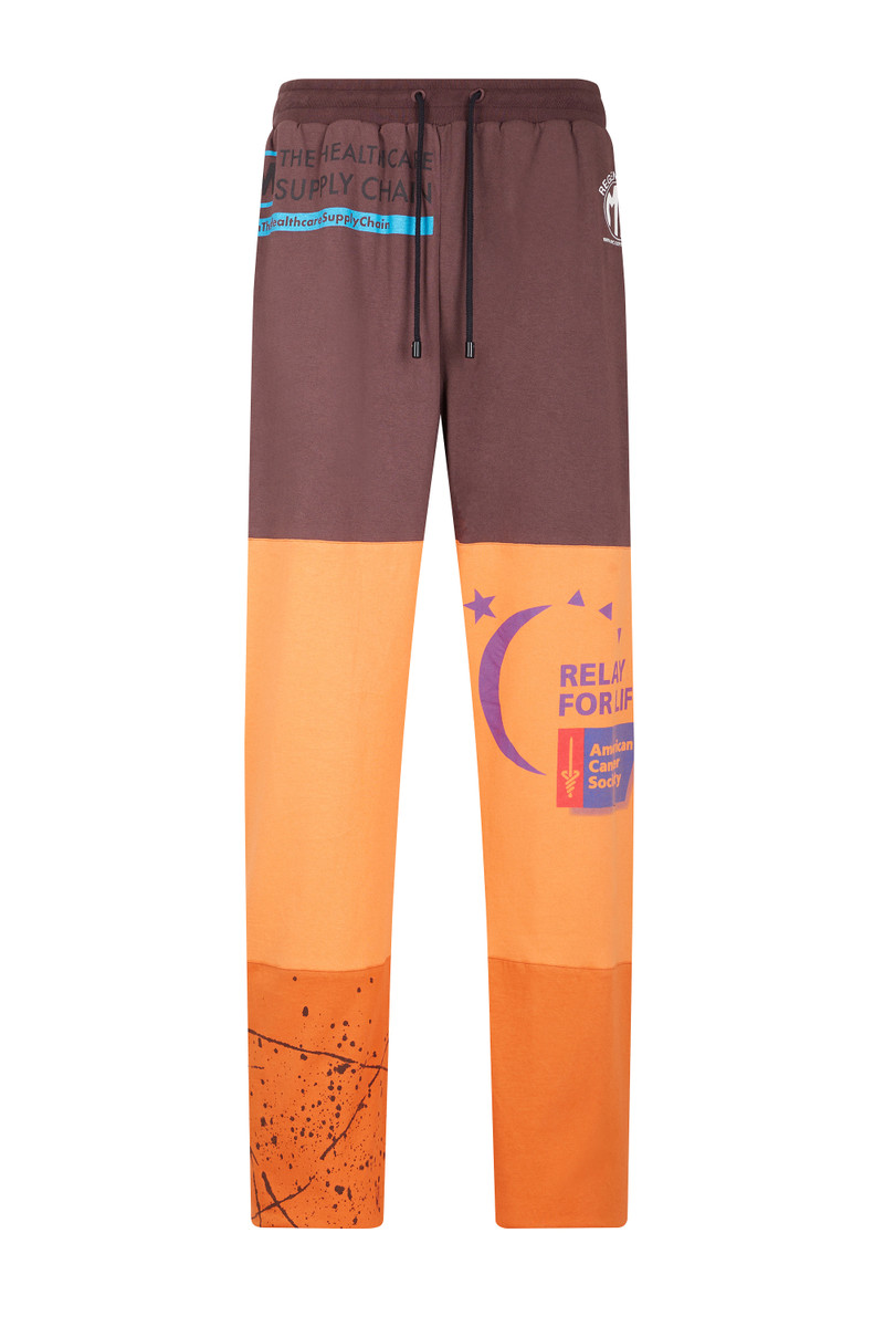 Regenerated Graphic T-shirt Patchwork Pants 1