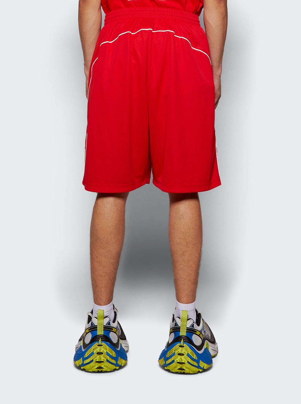Baggy Sweatpants Sporty Red White - 5
