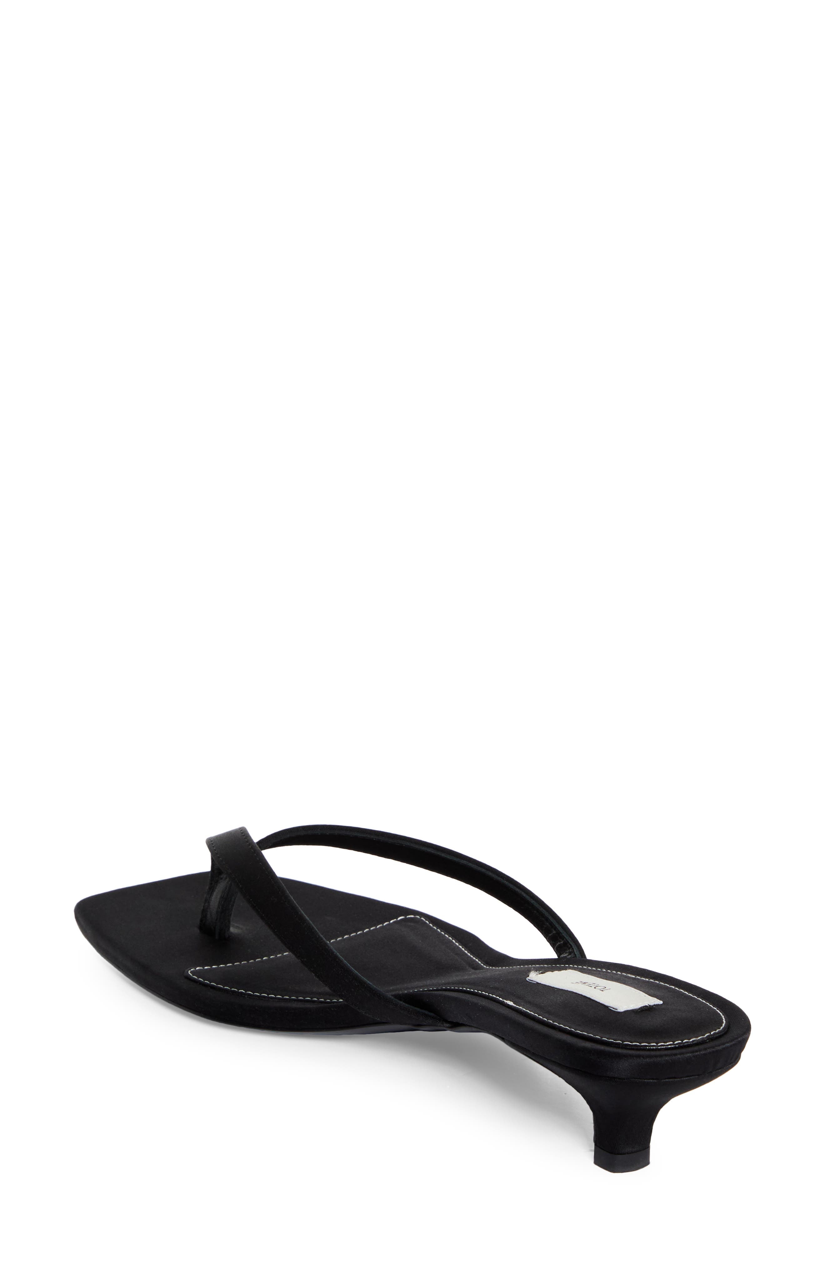 TOTEME Kitten Heel Flip Flop in Black at Nordstrom - 2