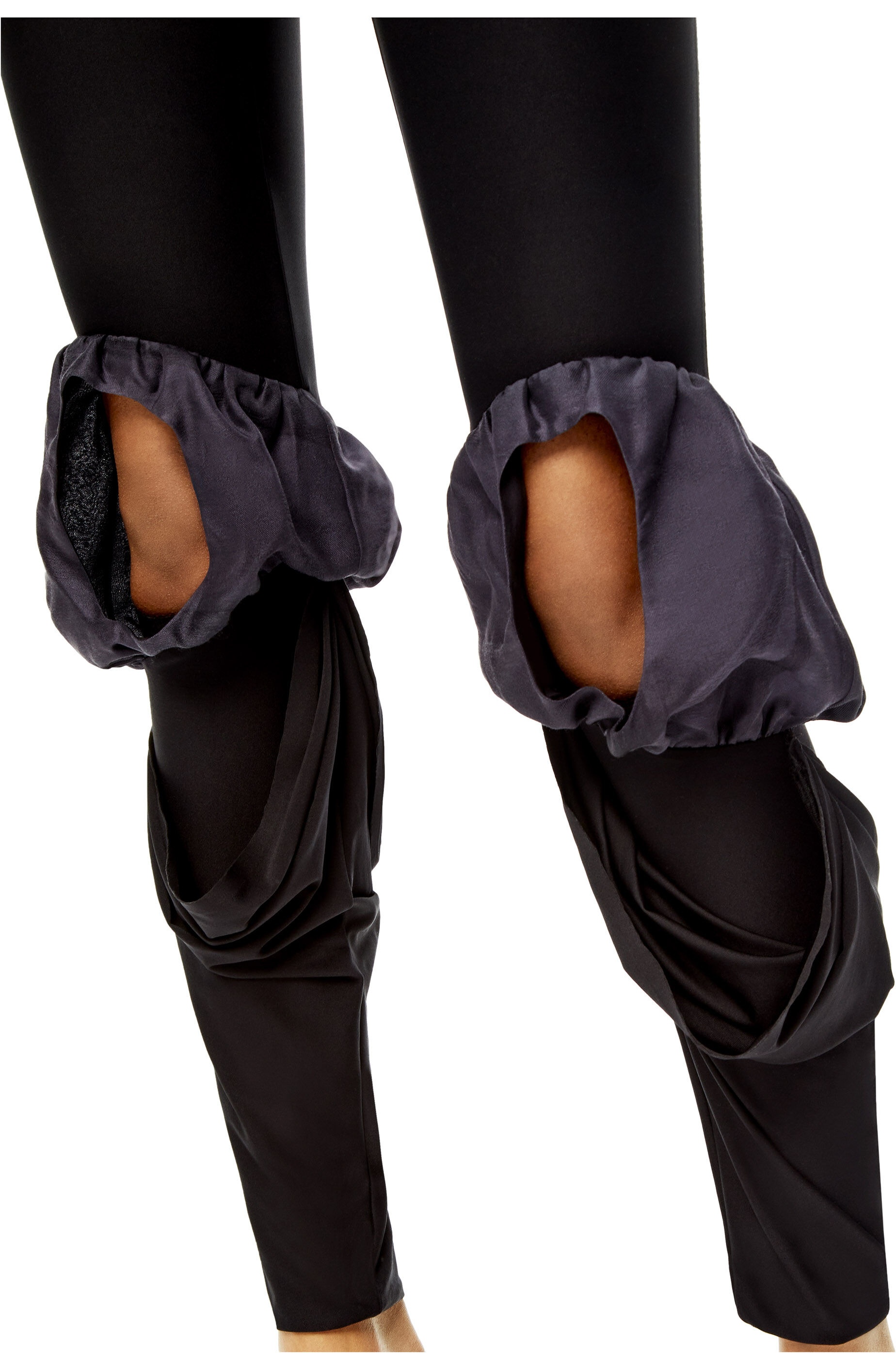 Draped leggings in silk - 5