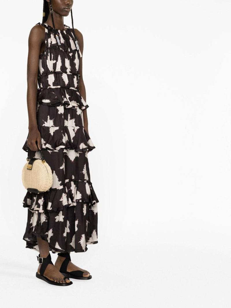 Serafina floral silk gown 4