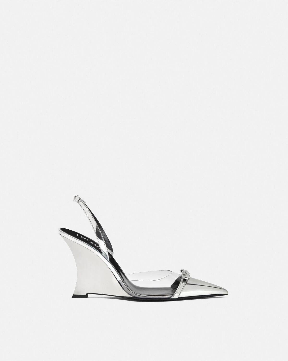 Gianni Ribbon Metallic Wedge Pumps 3.7"/95 mm - 1