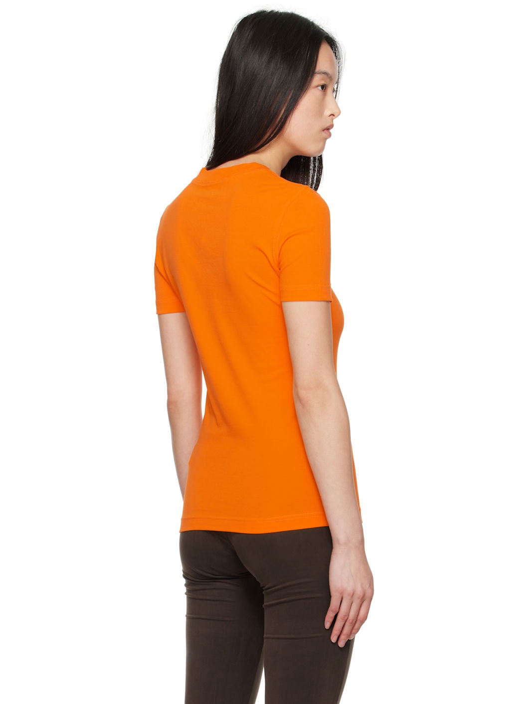Orange Institutional Logo T-shirt - 3