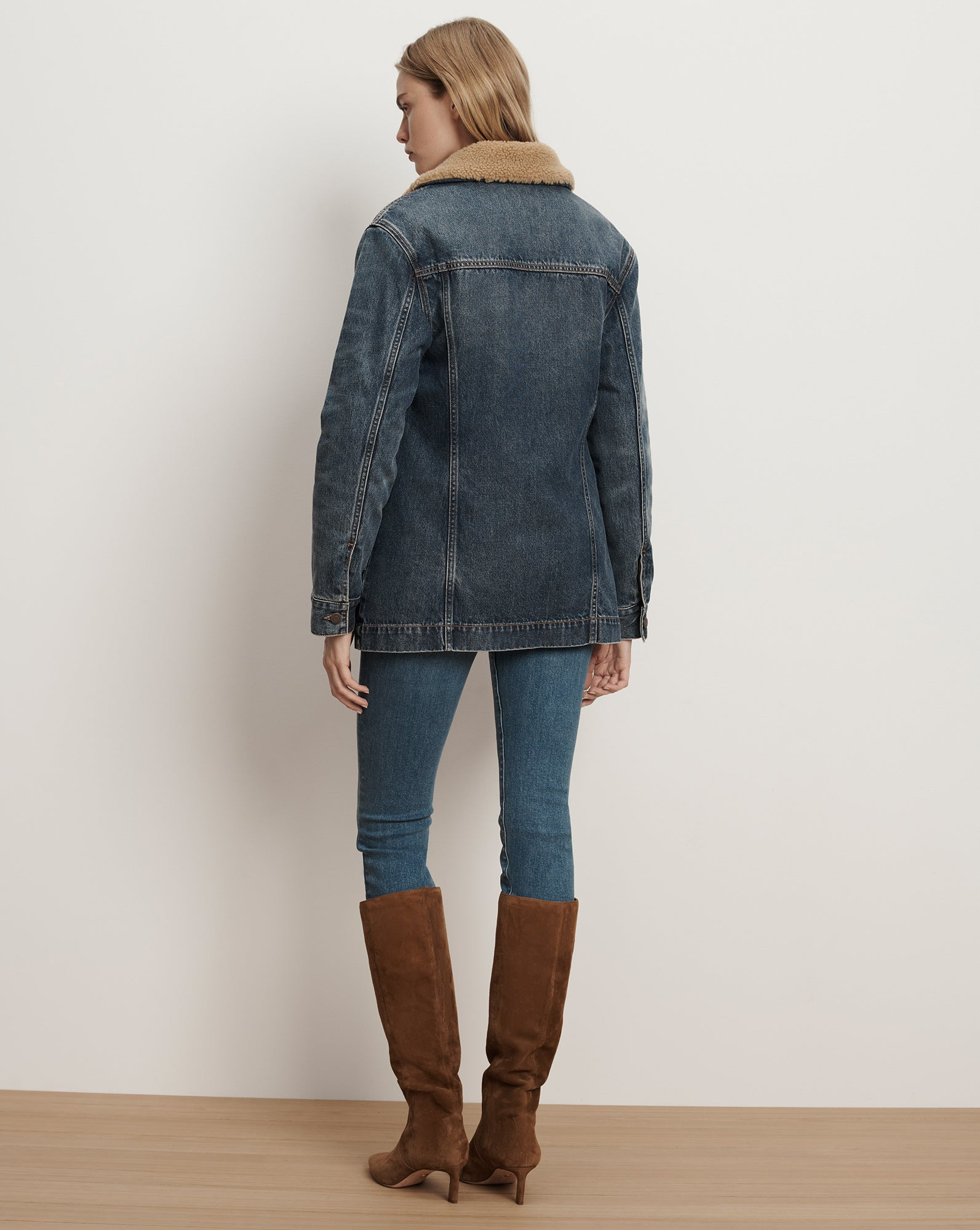 DONNA SHERPA DENIM JACKET - 5