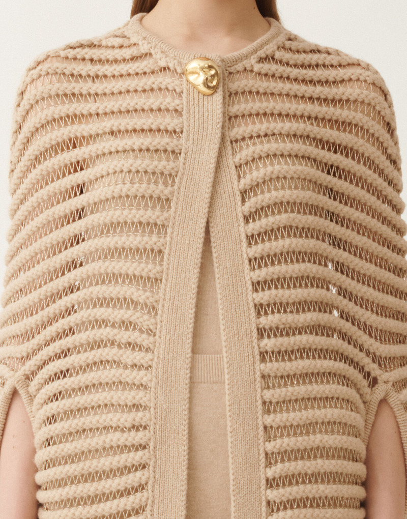 Long cape in camel 5