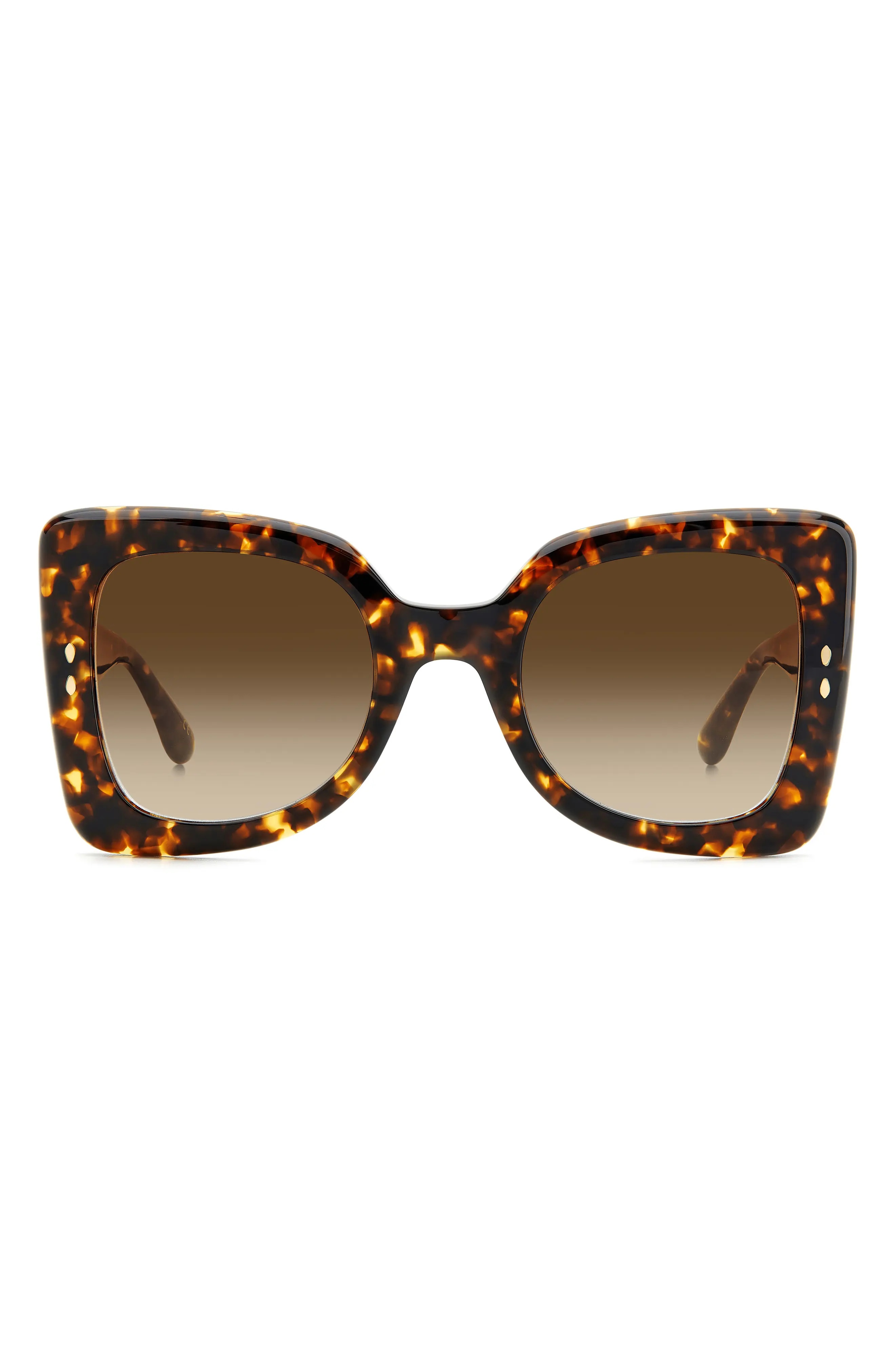 The New 52mm Gradient Square Sunglasses in Havana/Brown Gradient - 1