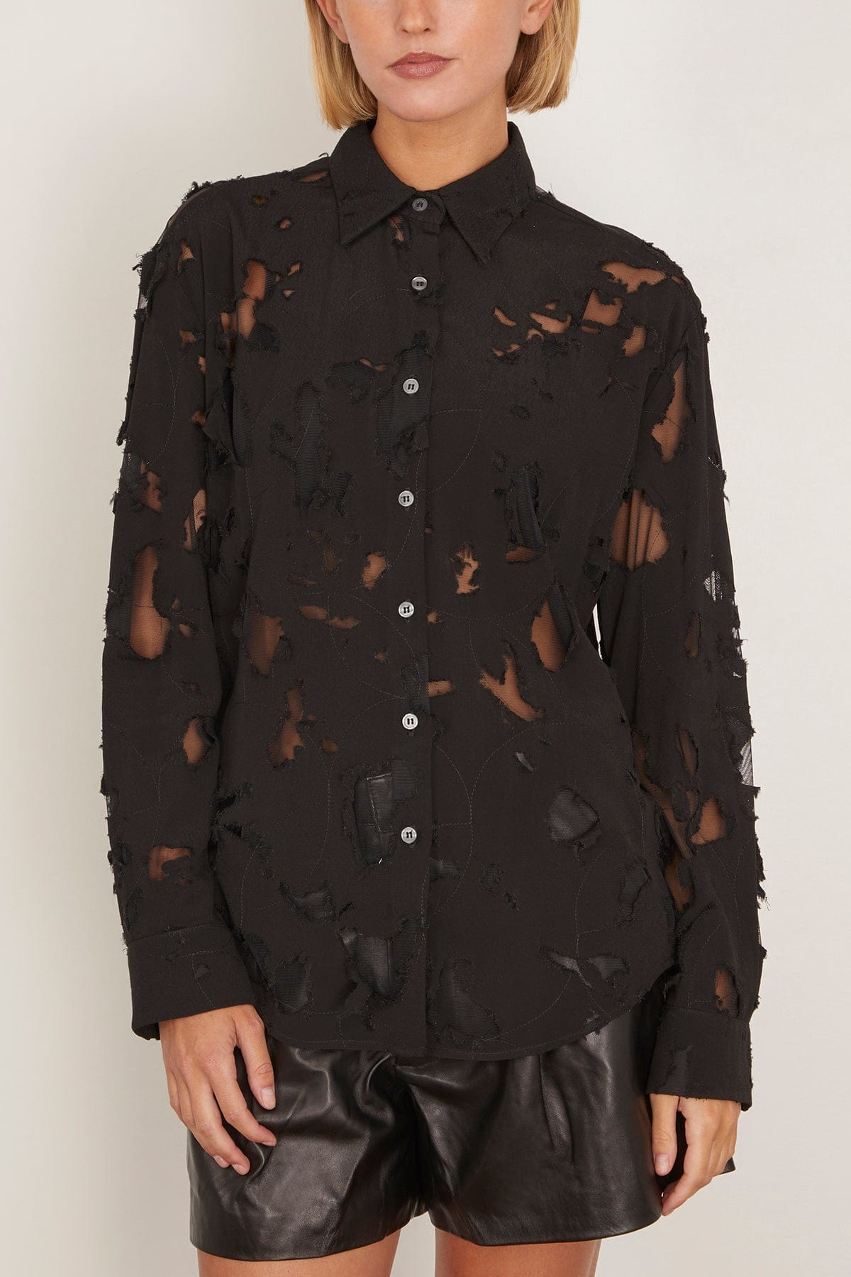Slim Shirt in Black - 3