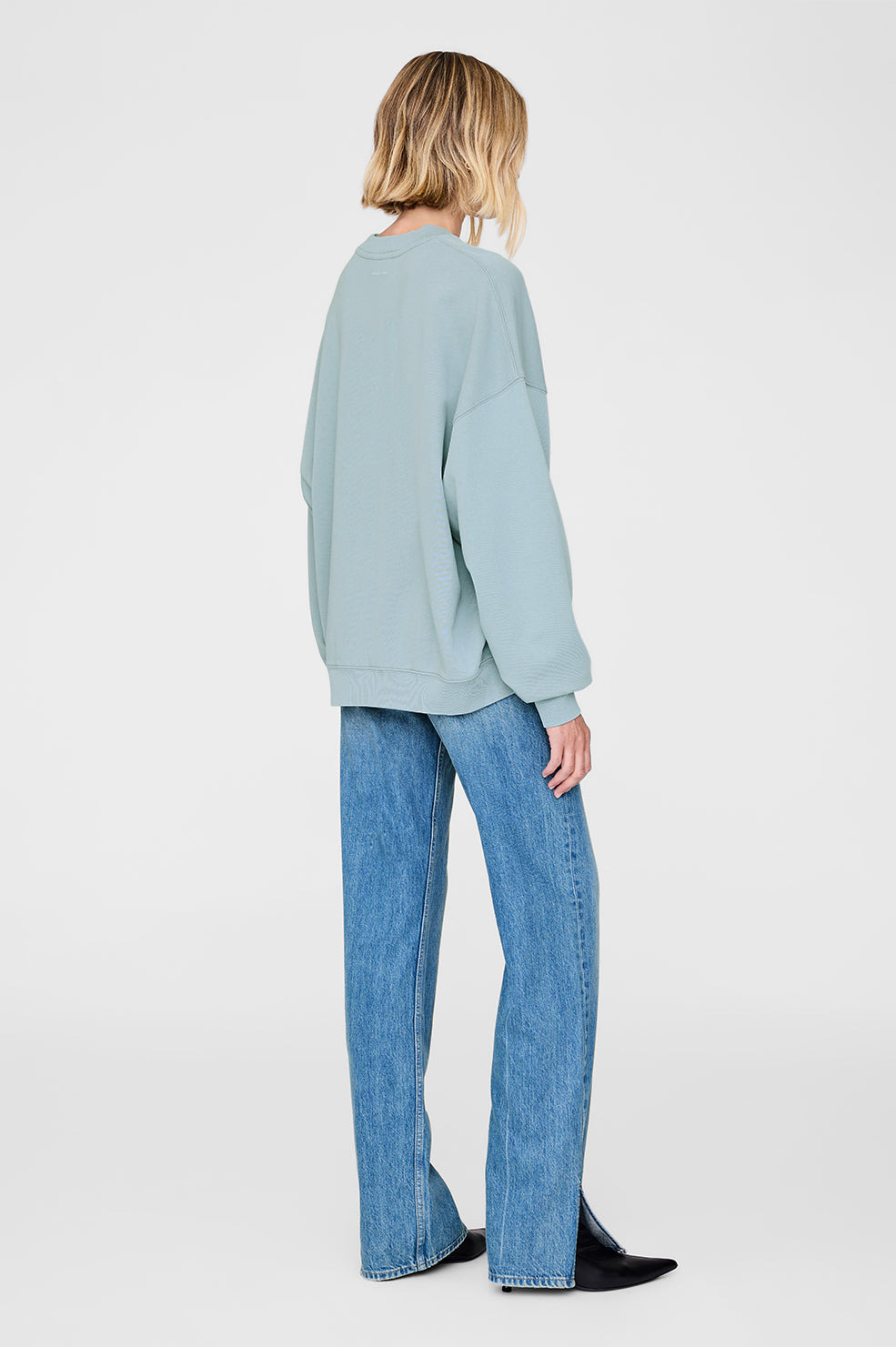 Miles Oversized Sweatshirt Letterman - Pastel Blue - 3