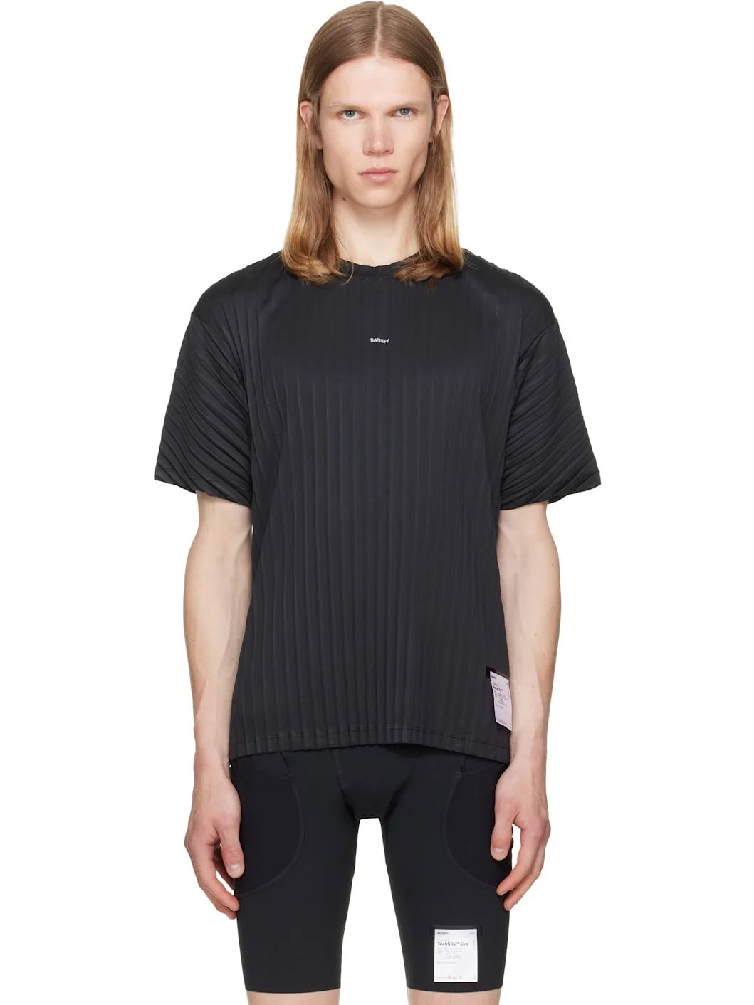 Black AuraLite Pleated T‑shirt - 1