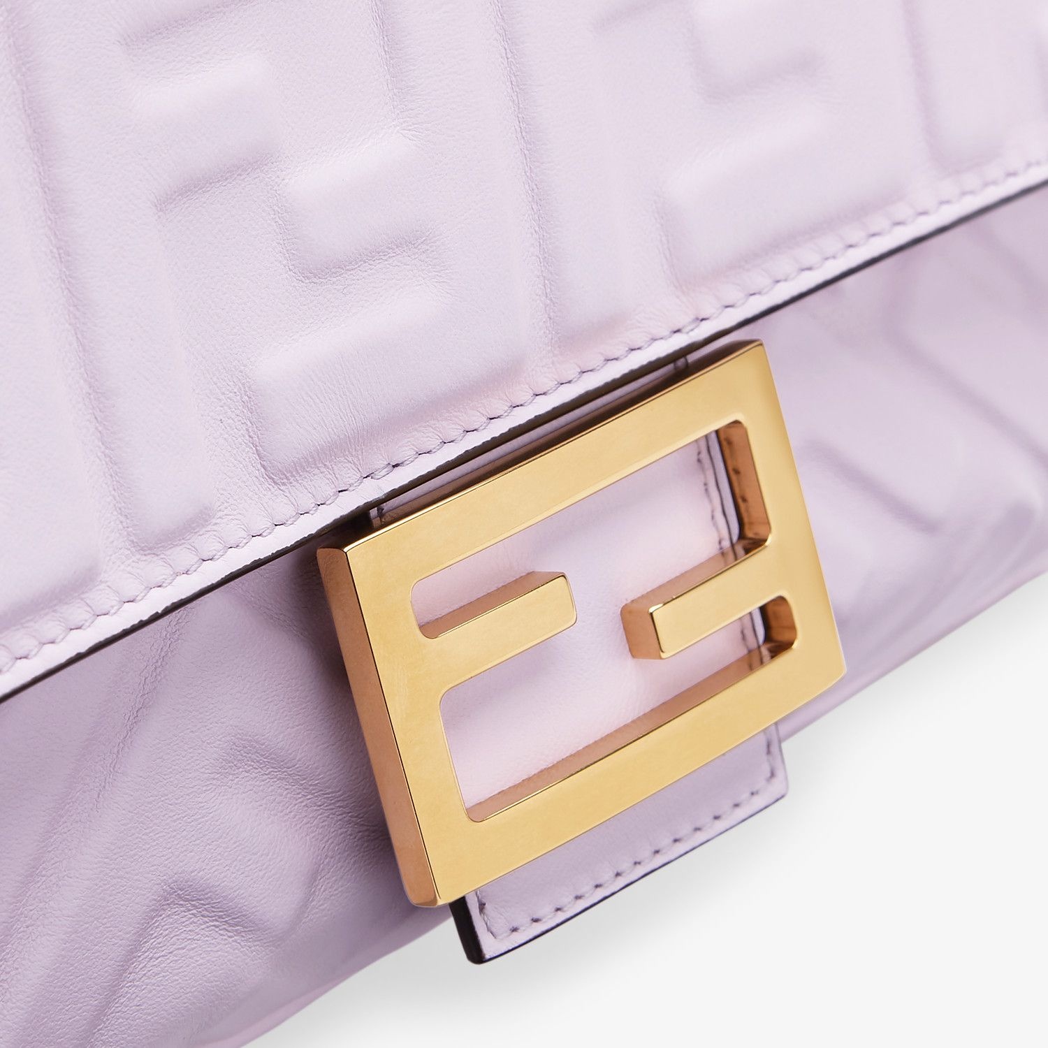 Lilac nappa leather FF Signature bag - 6