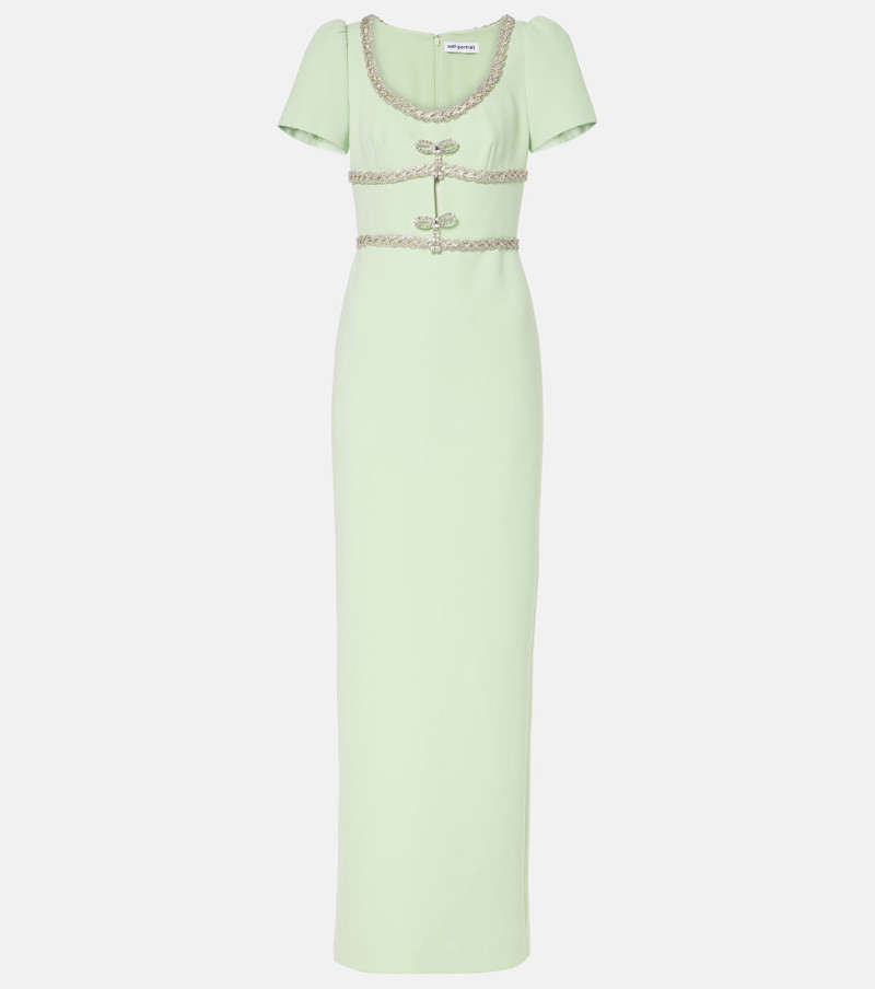 Embellished crêpe gown 1