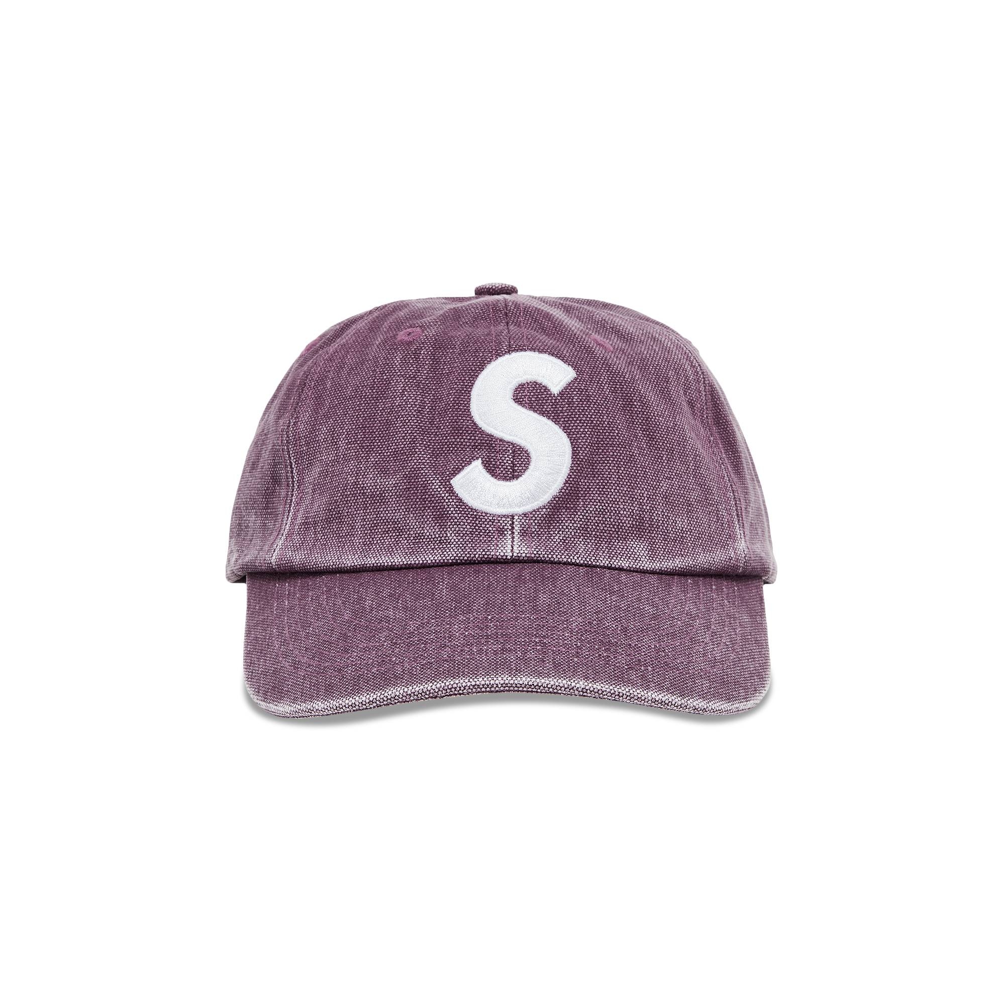 Supreme Pigment Canvas S Logo 6-Panel 'Plum' - 1